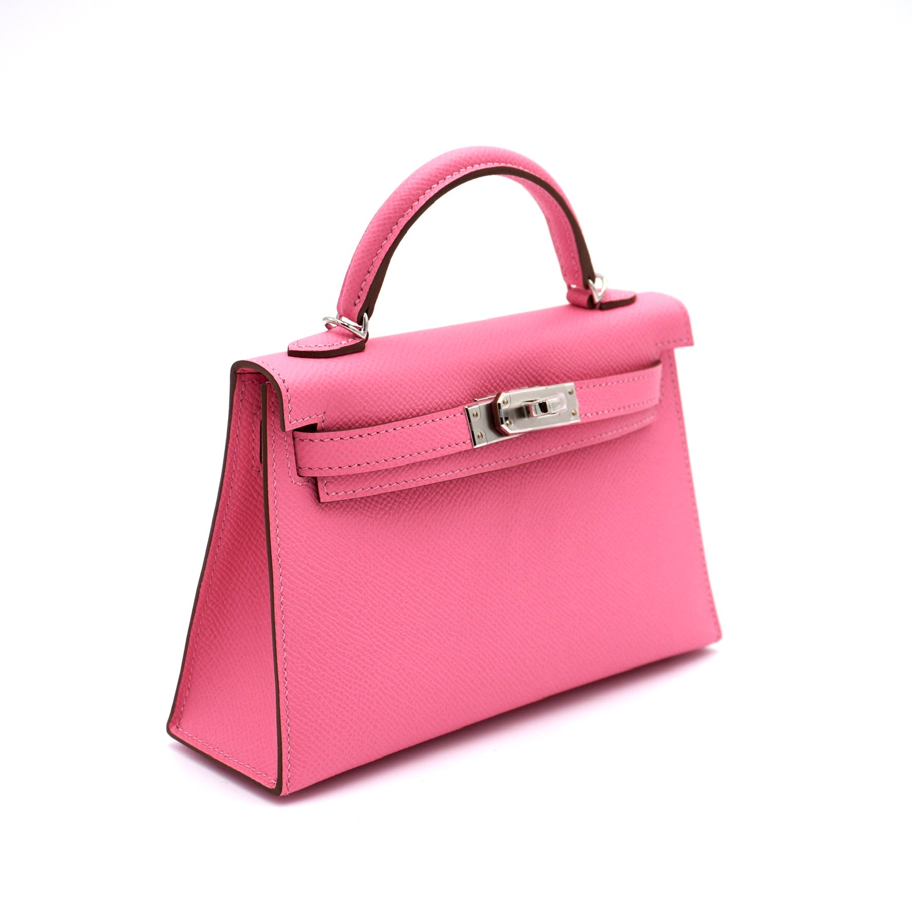 Hermès Mini Kelly II 20 Rose Confetti Epsom Palladium