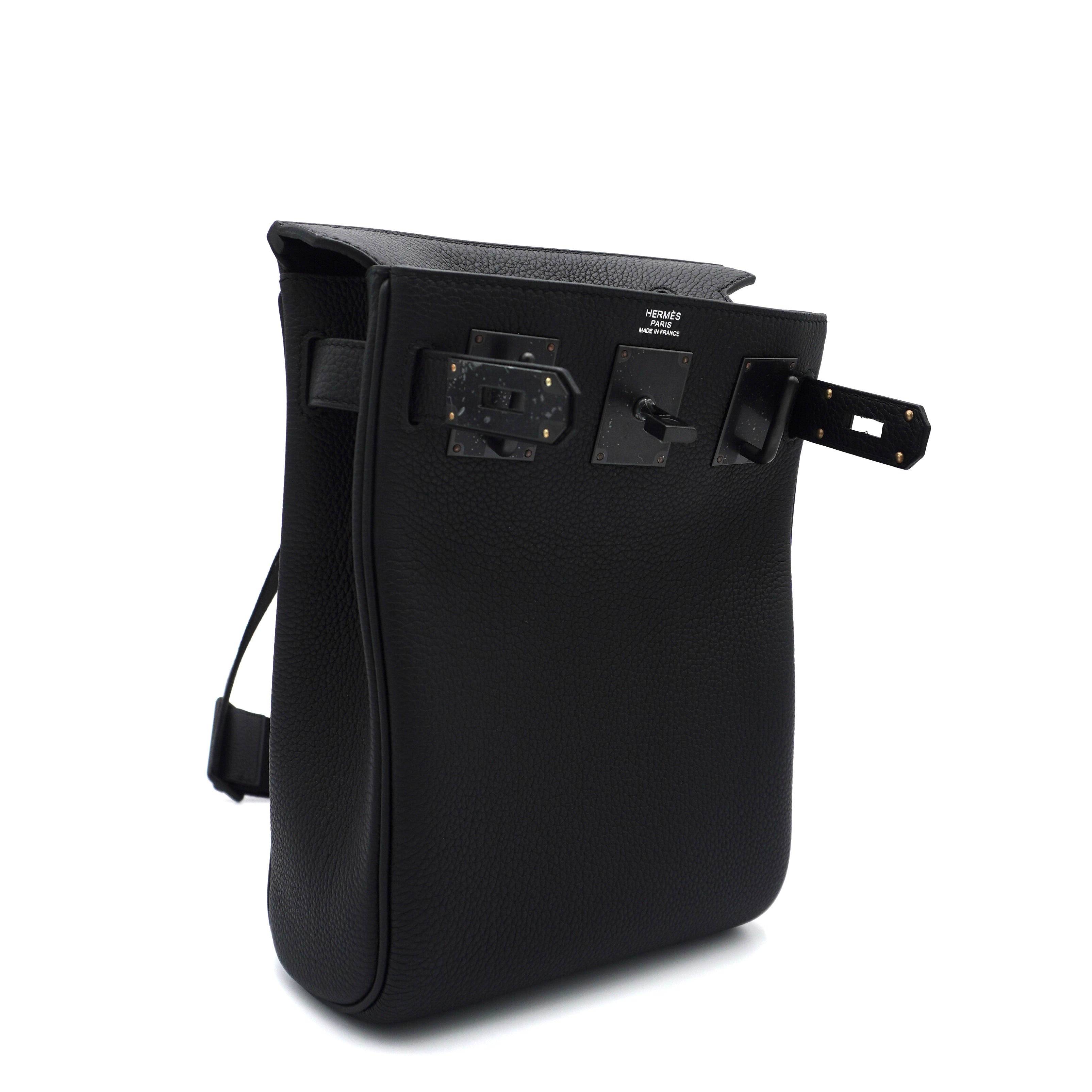 Hermès HAC à Dos PM So Black Togo with Black Hardware