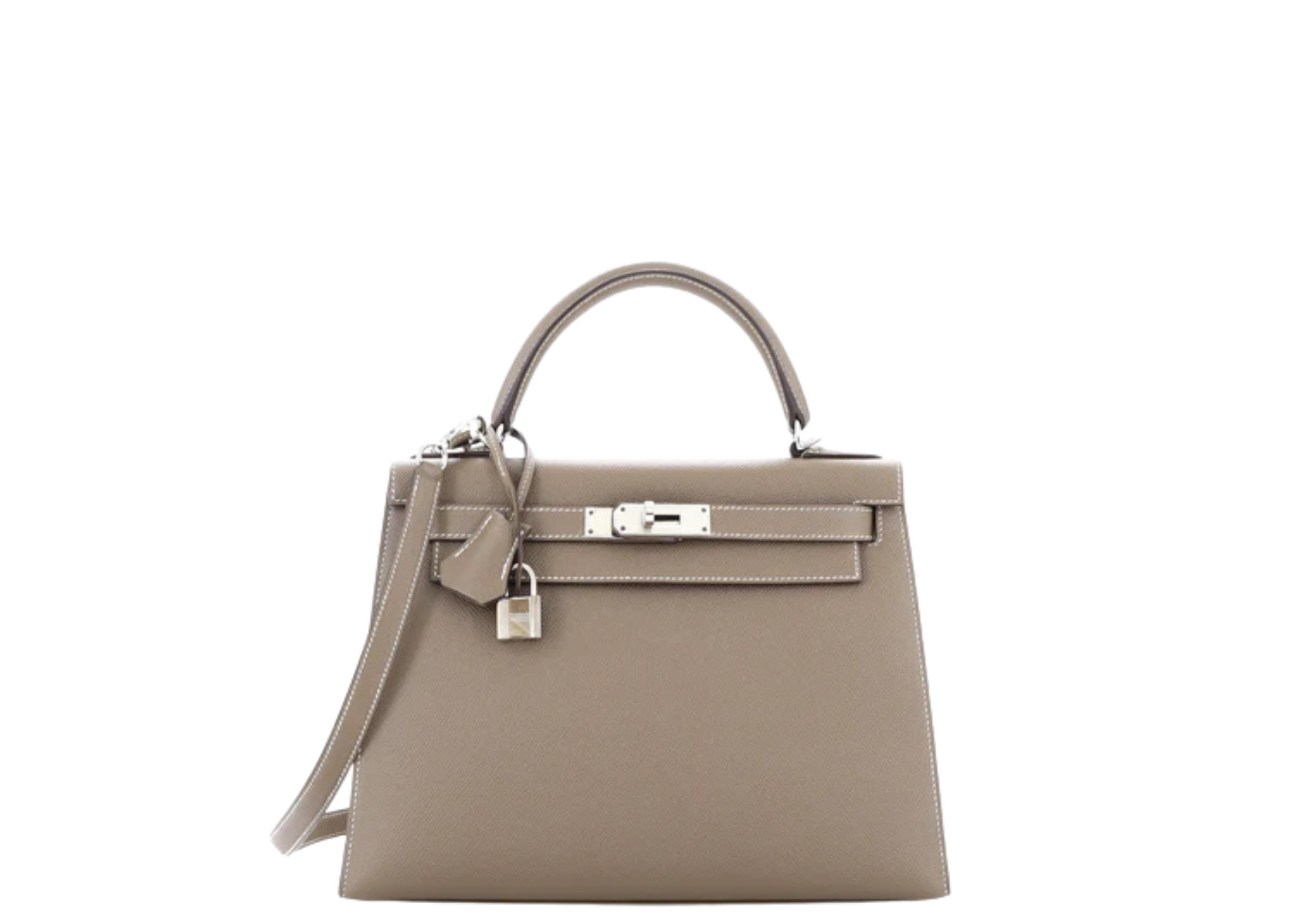 Hermès Kelly 25 Grey Epsom Palladium Hardware