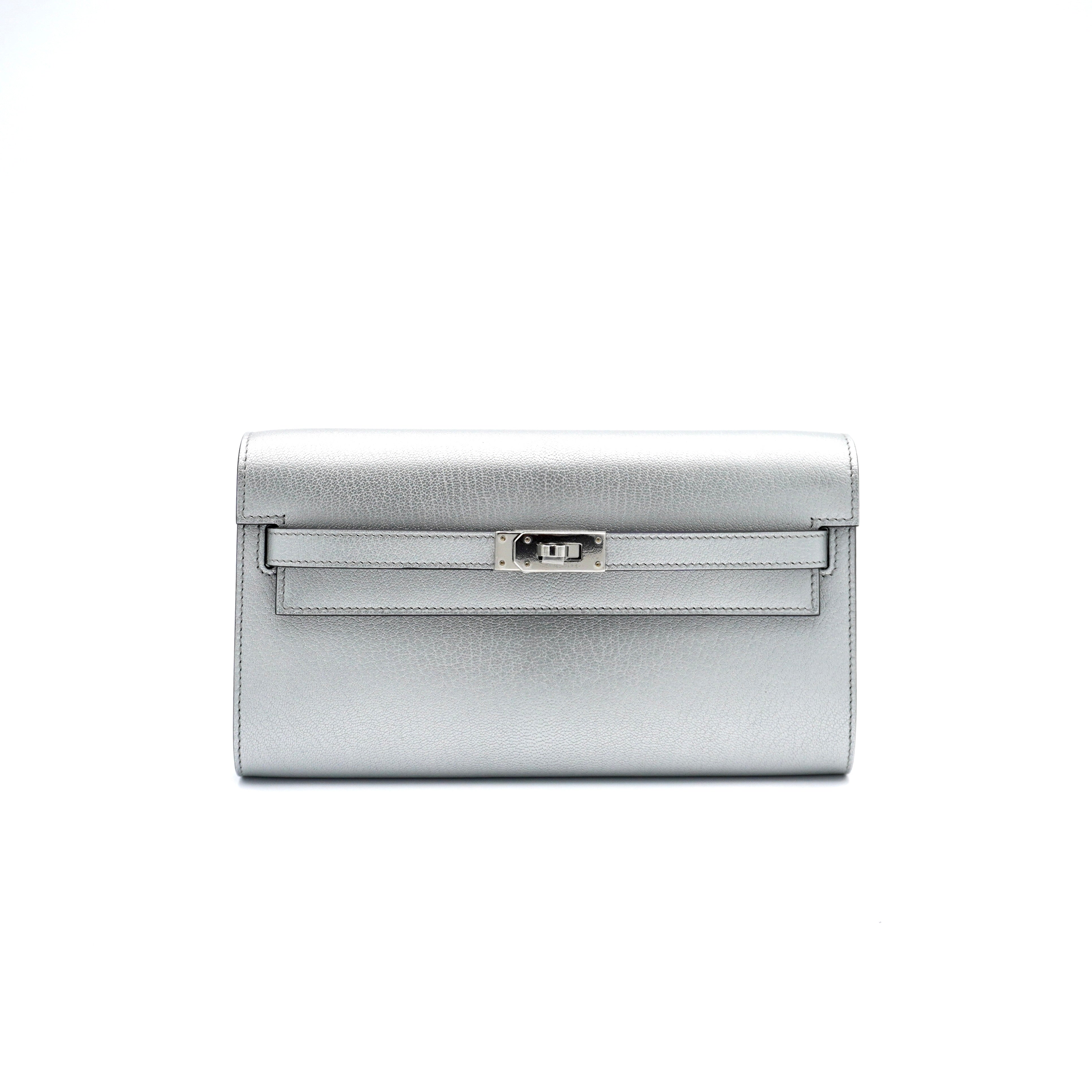 Hermès Kelly To Go Argente Chevre with Palladium Hardware
