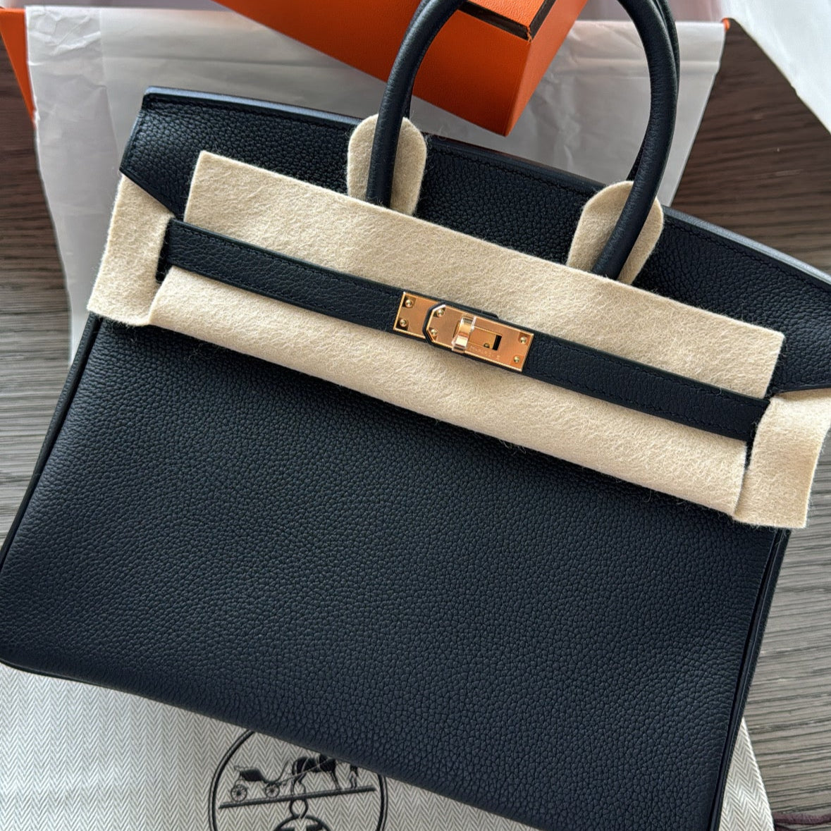 Hermès Birkin 25cm Black Togo with Gold Hadware