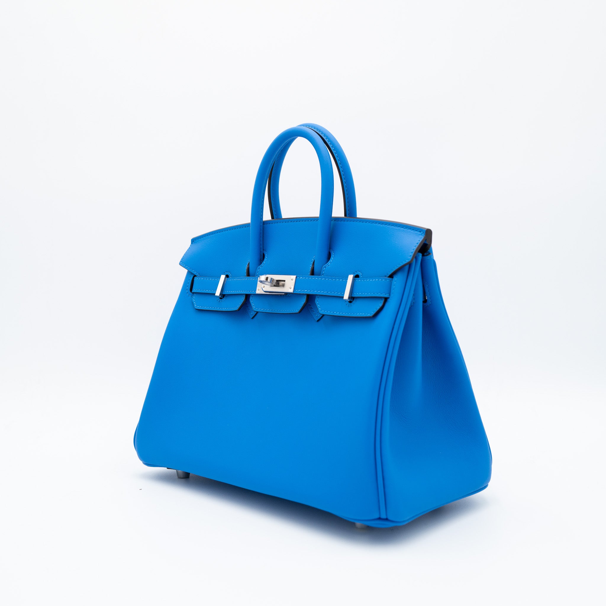 Hermès Birkin 25 Bleu Hydra Swift Palladium Hardware