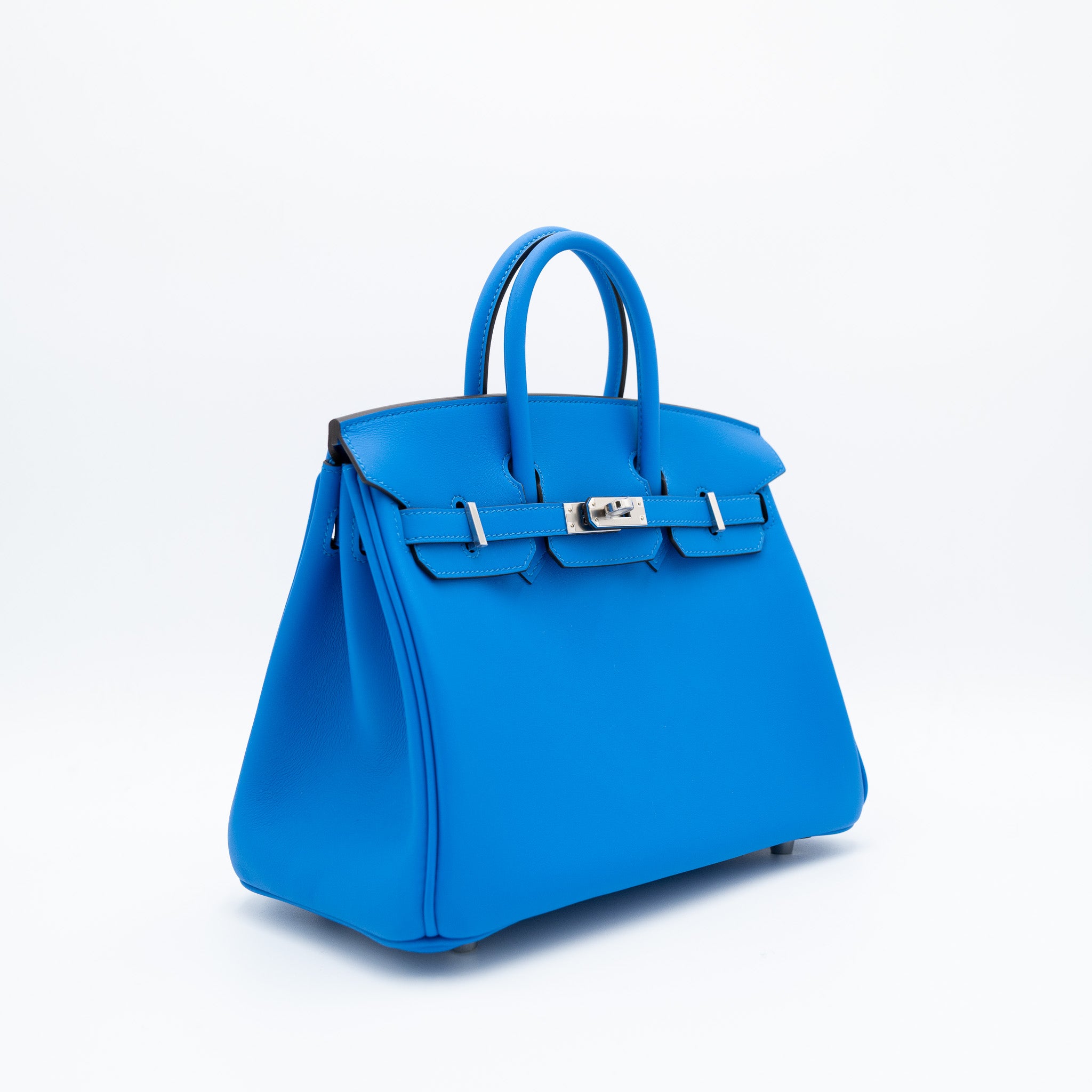 Hermès Birkin 25 Bleu Hydra Swift Palladium Hardware