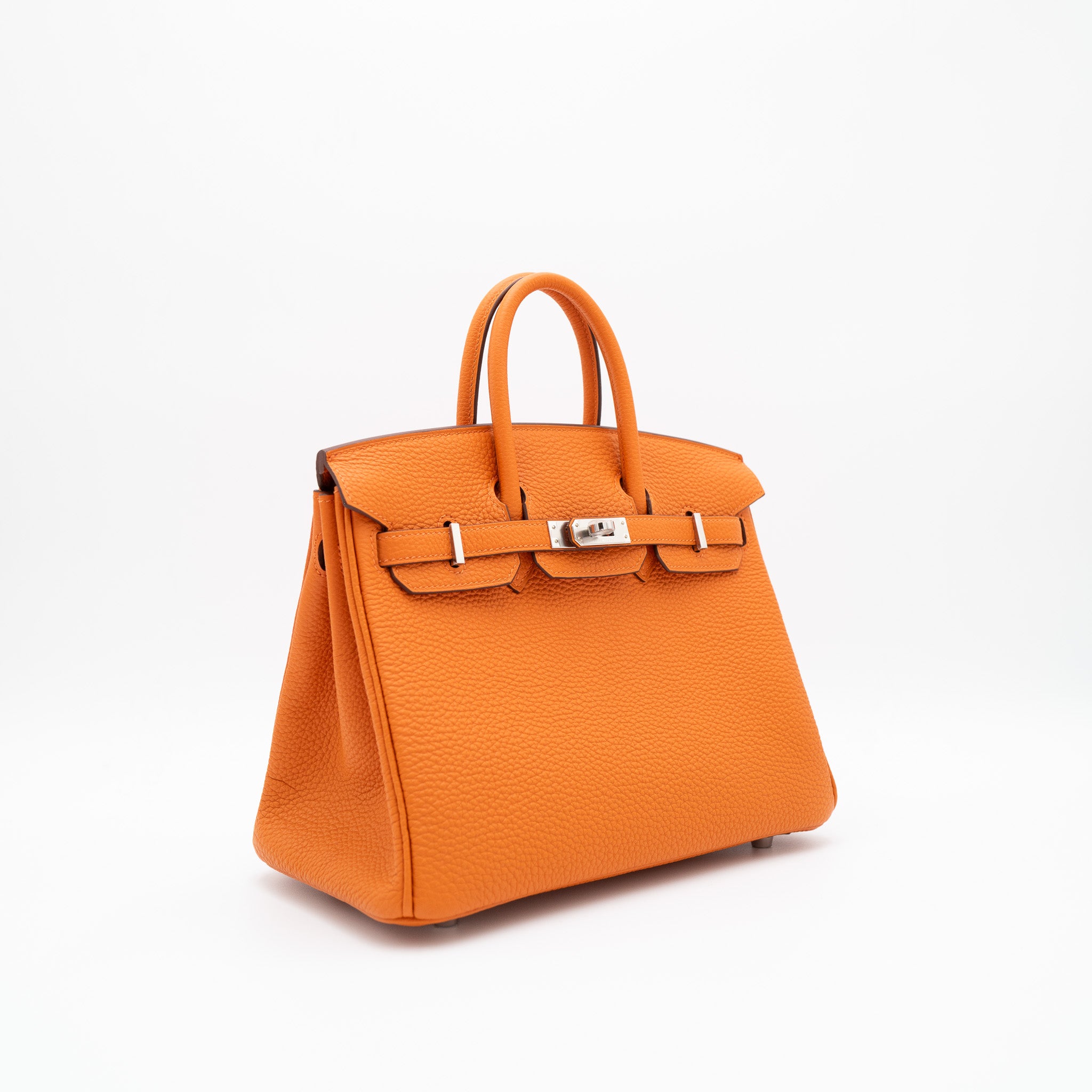 Hermès Birkin 25 Orange Togo Palladium Hardware