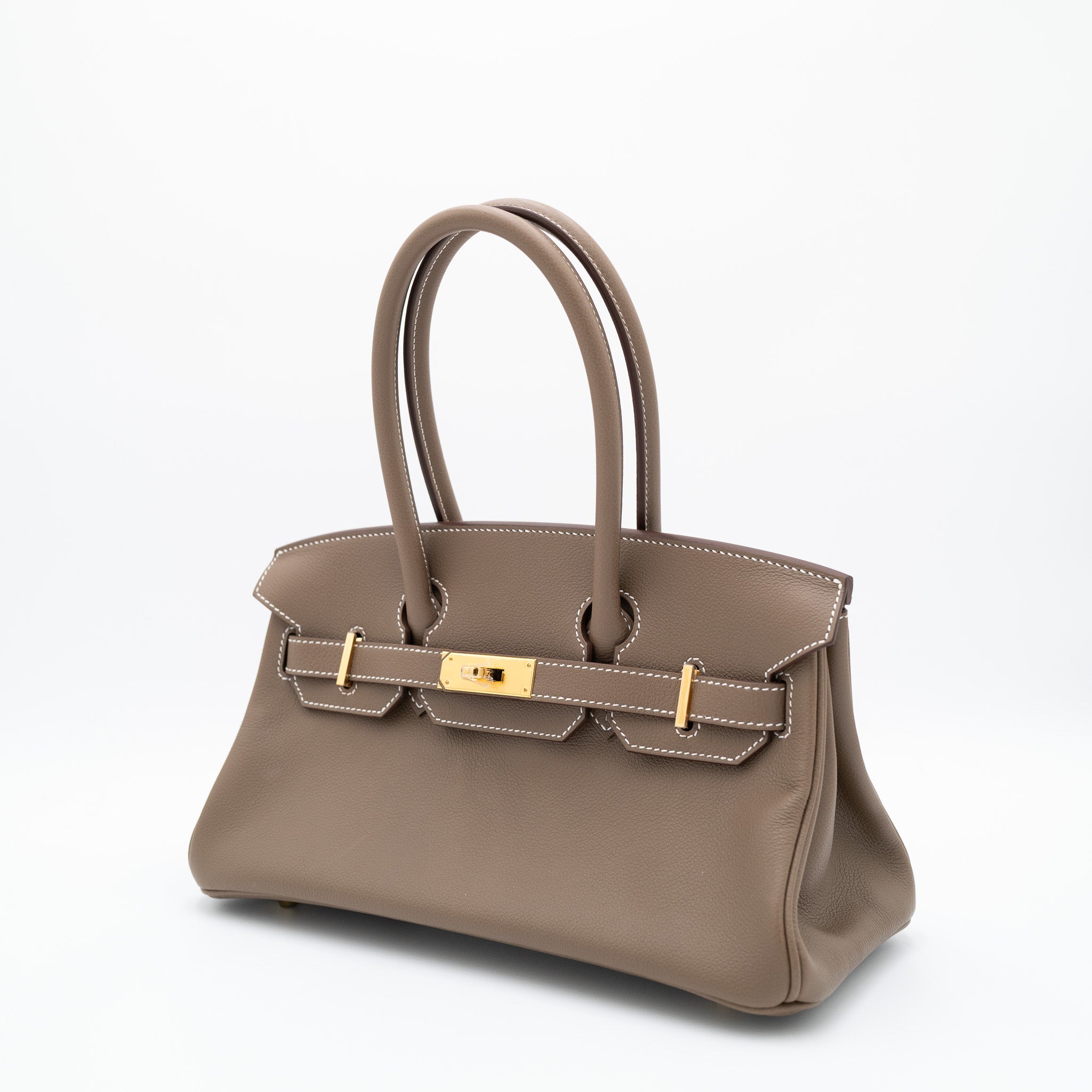 Authentic Hermès Birkin 29 Retourne Etoupe Evercolor Gold Hardware