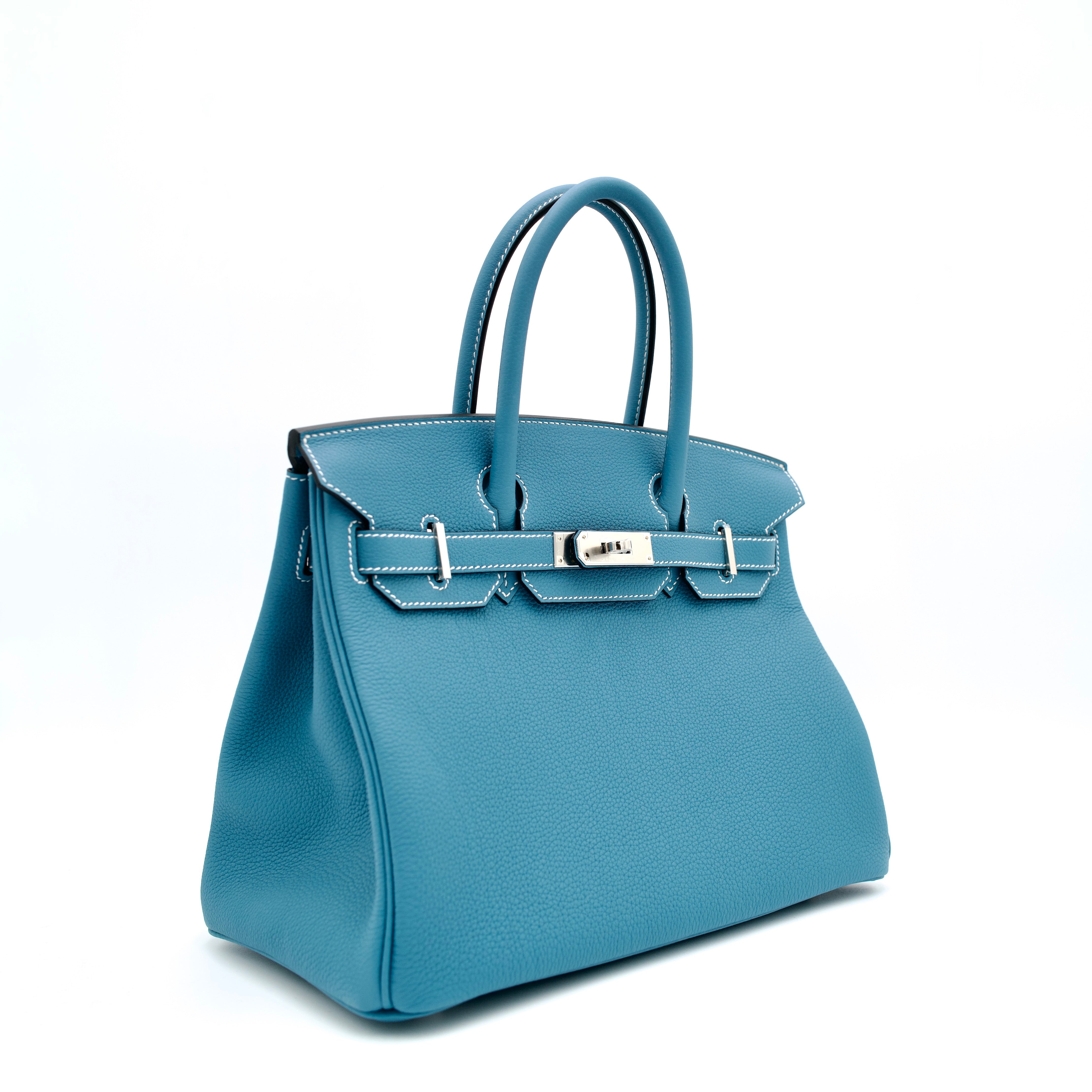 Hermès Birkin 30 Bleu Jean with Palladium Hardware