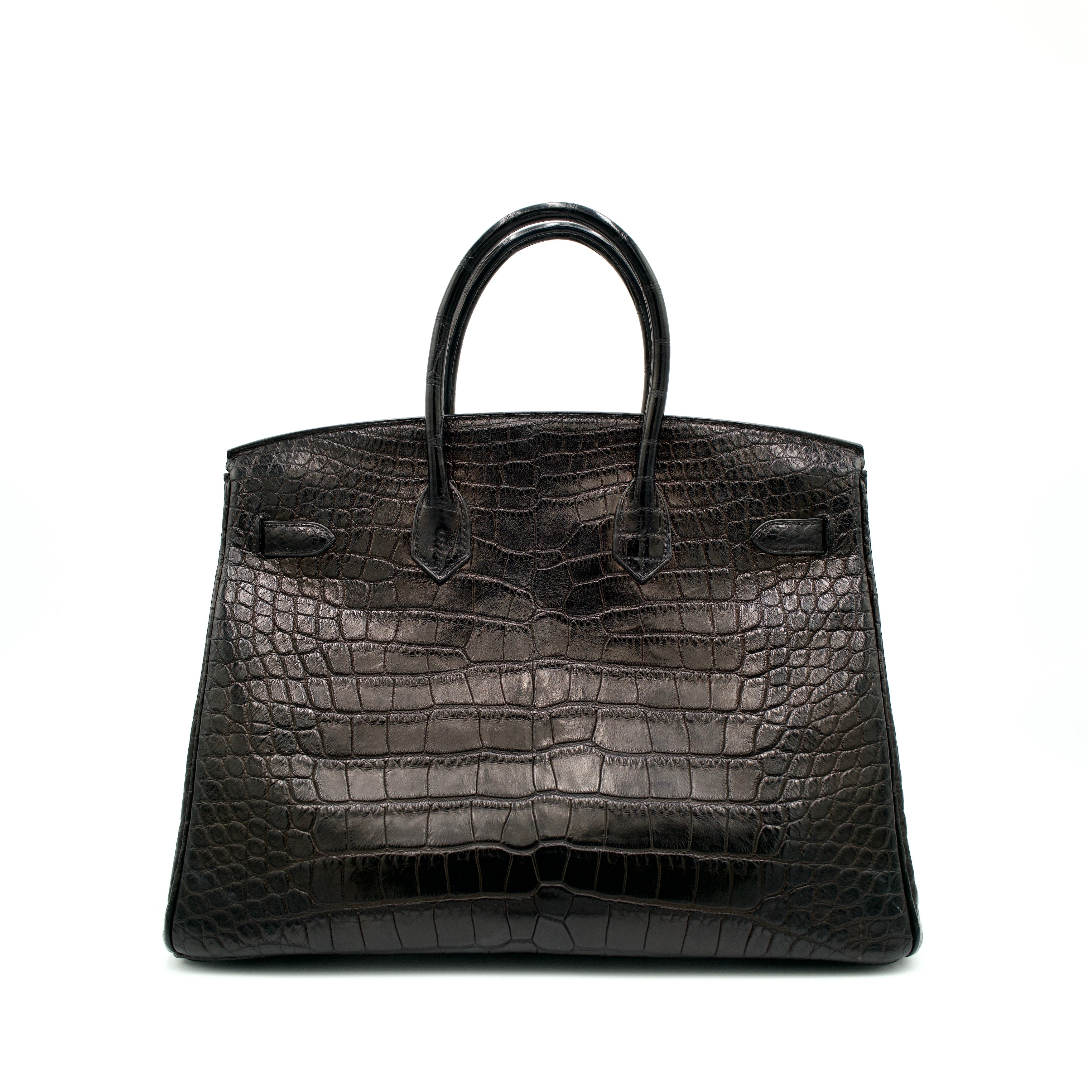 Hermès Birkin 35 So Black in Vintage Alligator