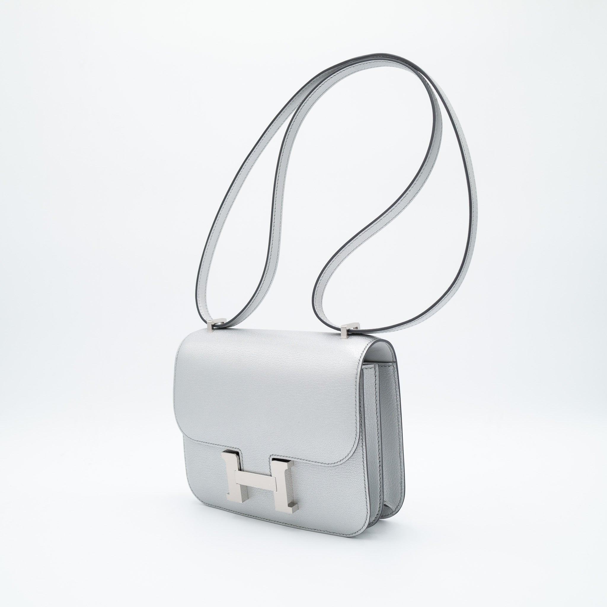 Hermès Constance 18 Metallic Chevre Chamkila Argent Palladium Hardware