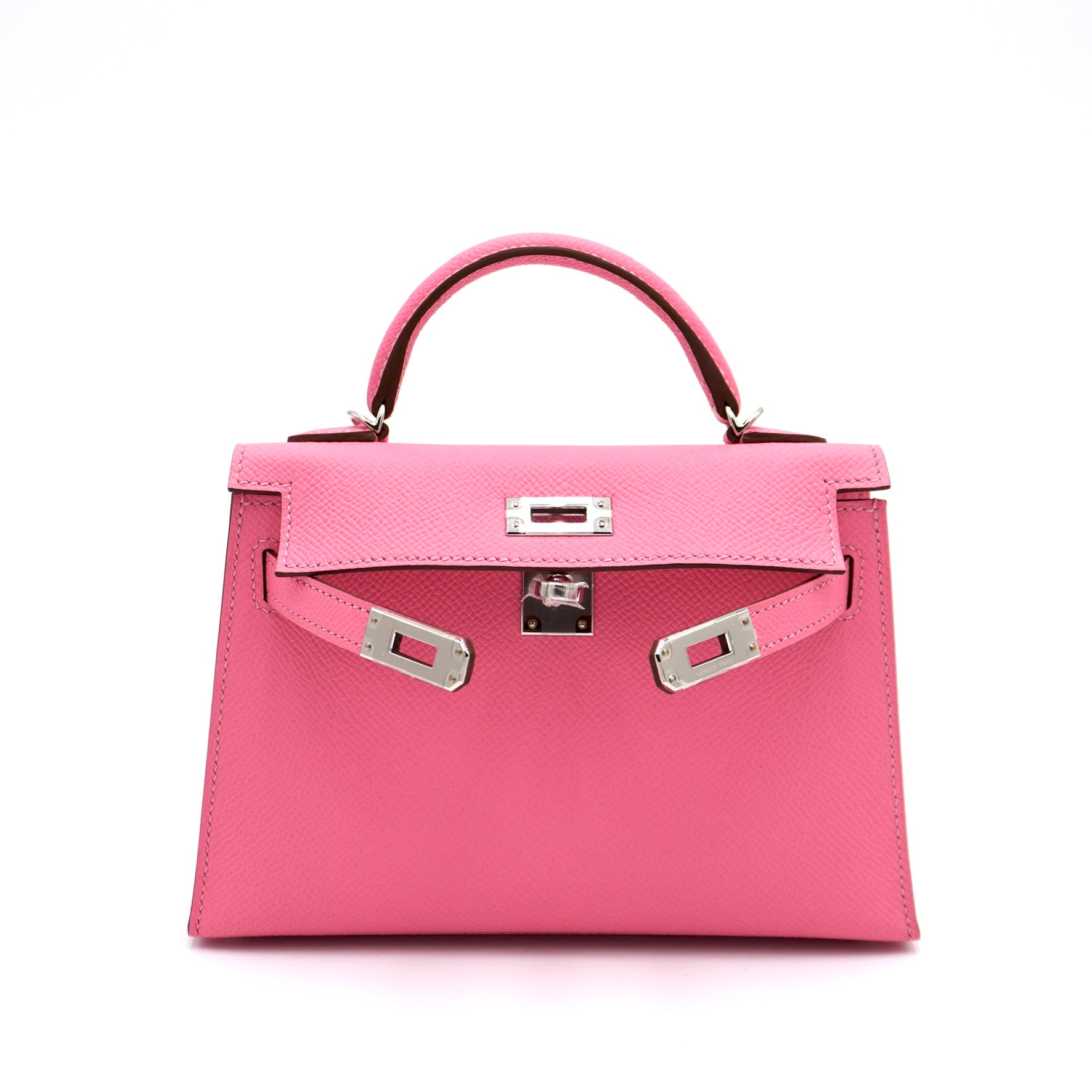 Hermès Mini Kelly II 20 Rose Confetti Epsom Palladium