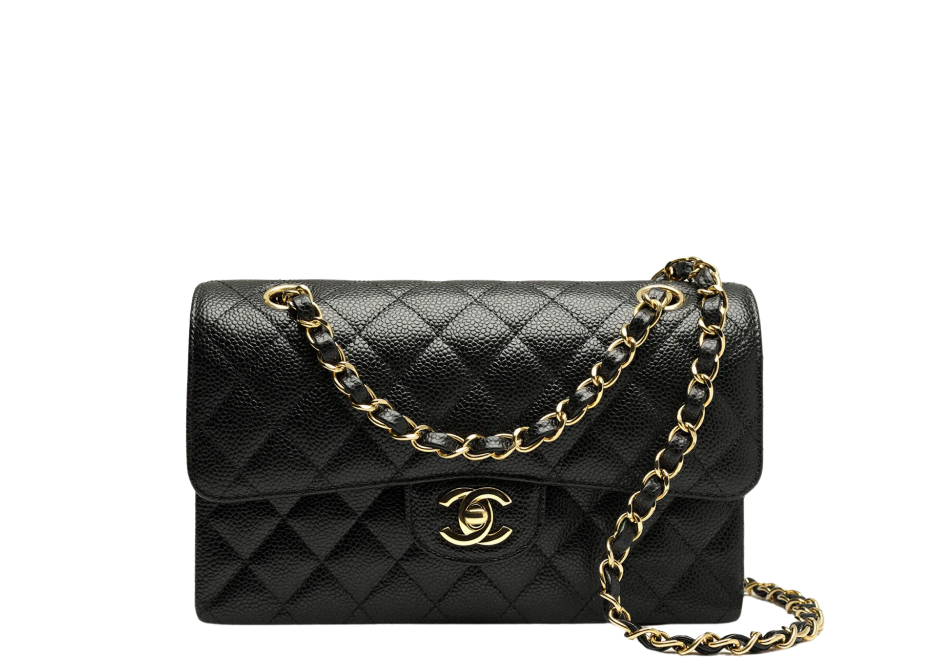 【ヴィンテージ】Rank:S☆Chanel Black Seasonal Series24 Flap Chanel Seasonal Flap with Pearls Mini Black Shoulder Bag in