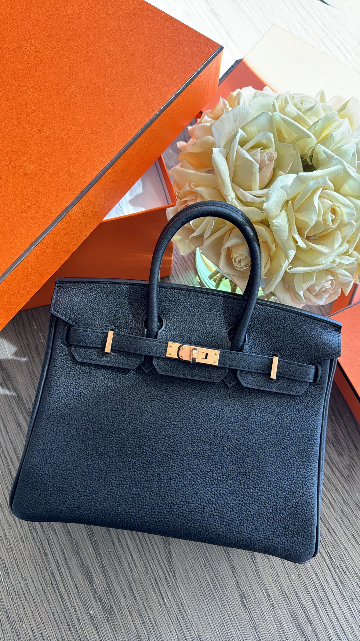 Hermès Birkin 25cm Black Togo with Gold Hadware