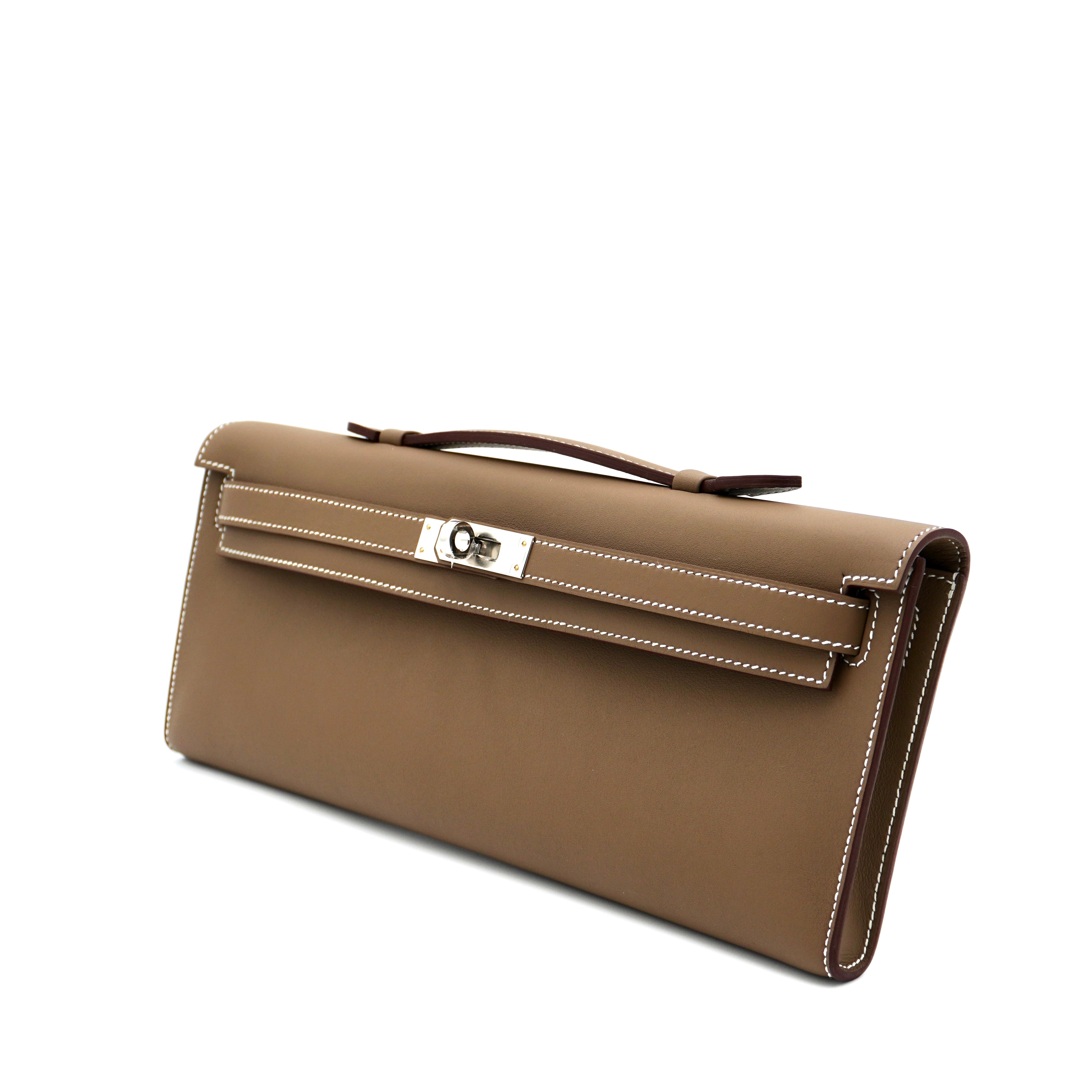 Hermès Kelly Cut Etoupe Swift with Palladium Hardware