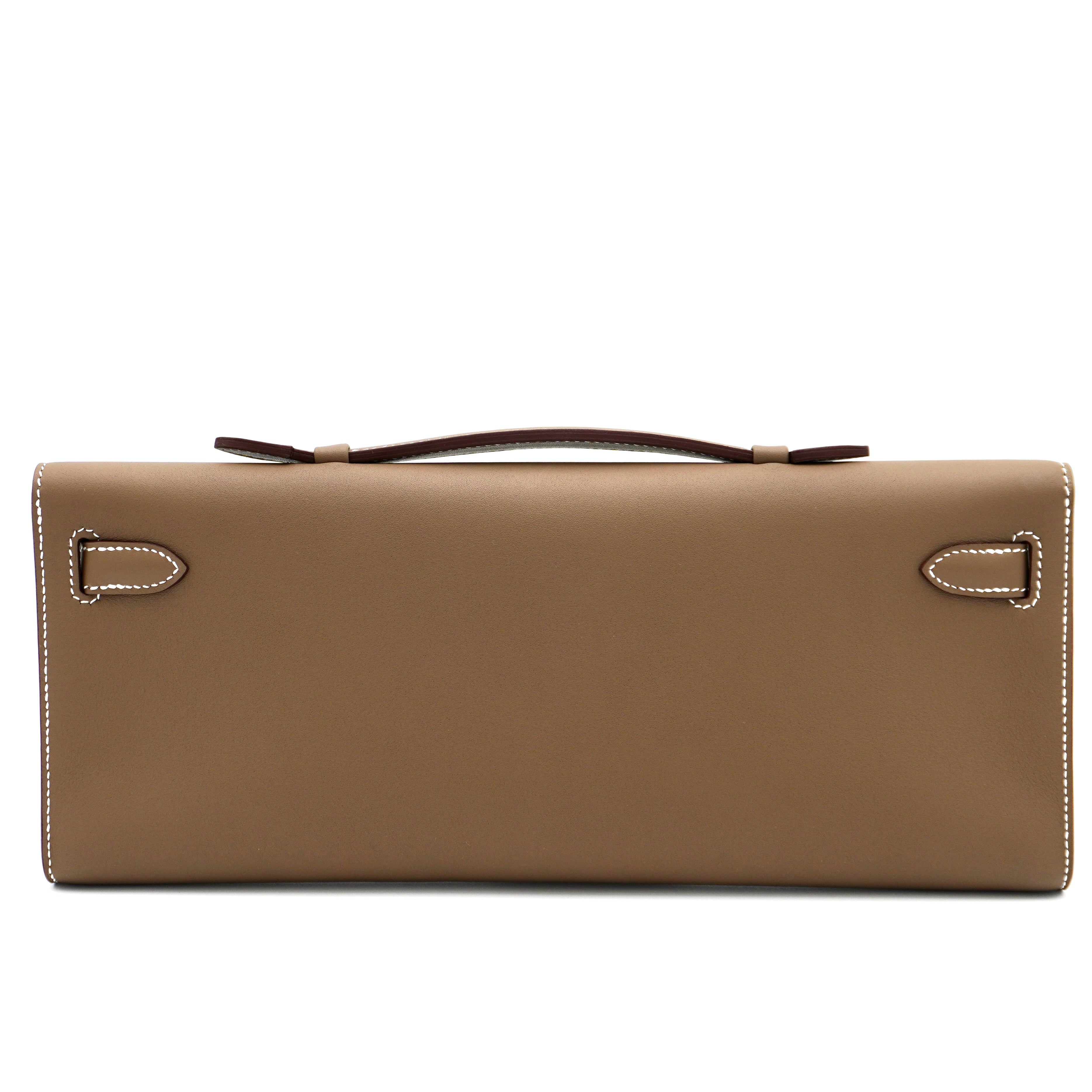 Hermès Kelly Cut Etoupe Swift with Palladium Hardware