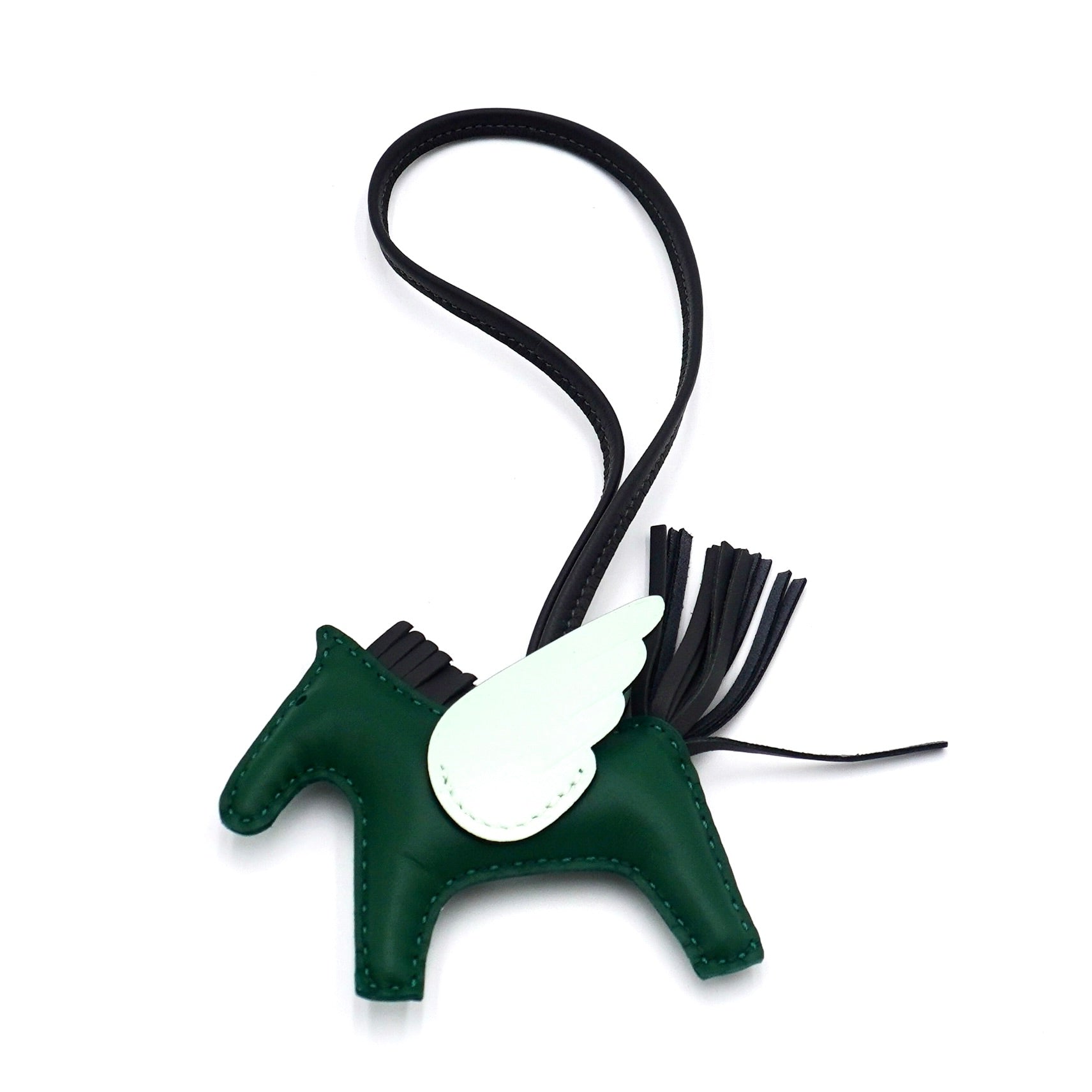 Hermès Rodeo Pegase PM Charm Vert Moyen, Ardoise, Vert Peppermint