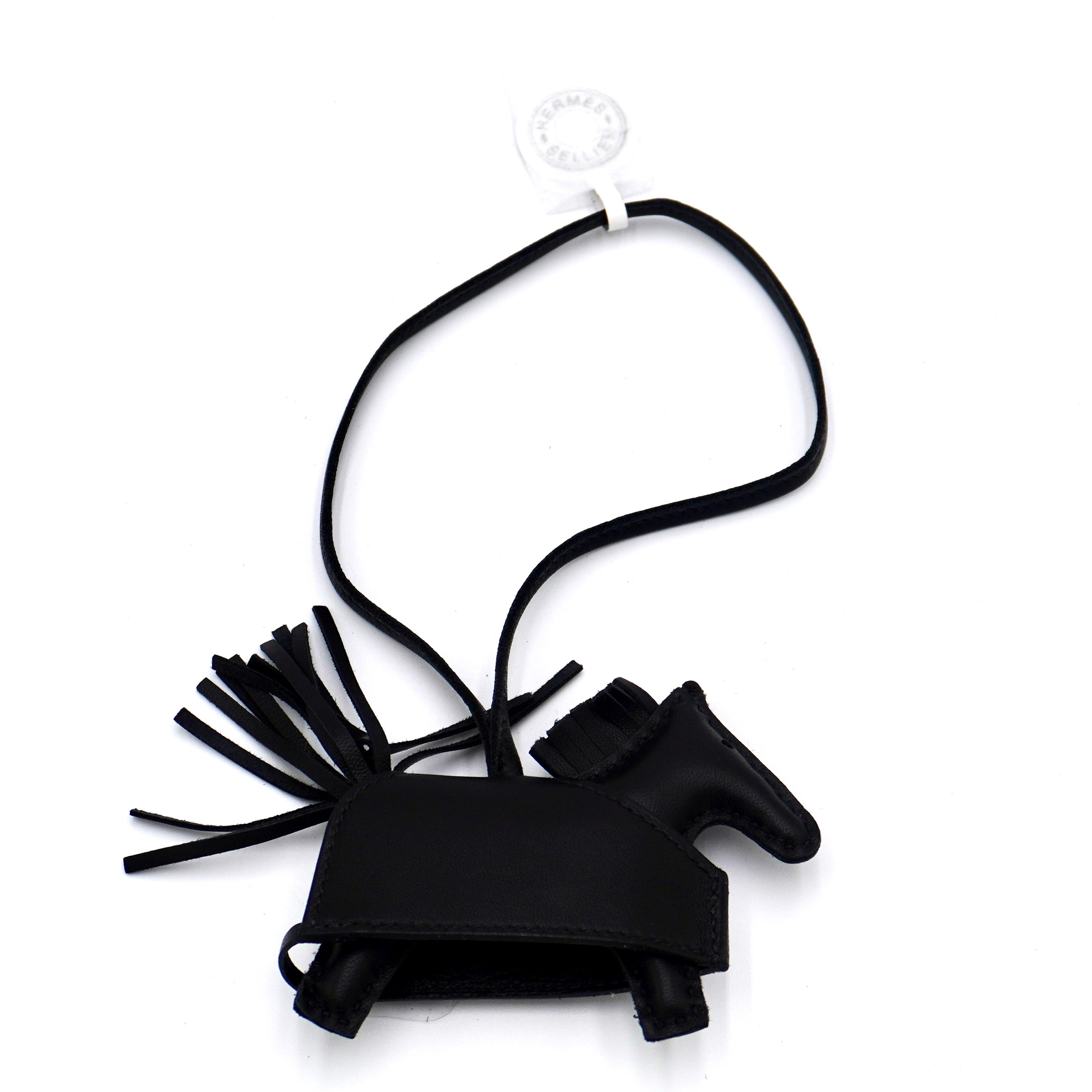 Hermès Rodeo Rock PM Charm Black Milo Lambskin, Palladium Hardware