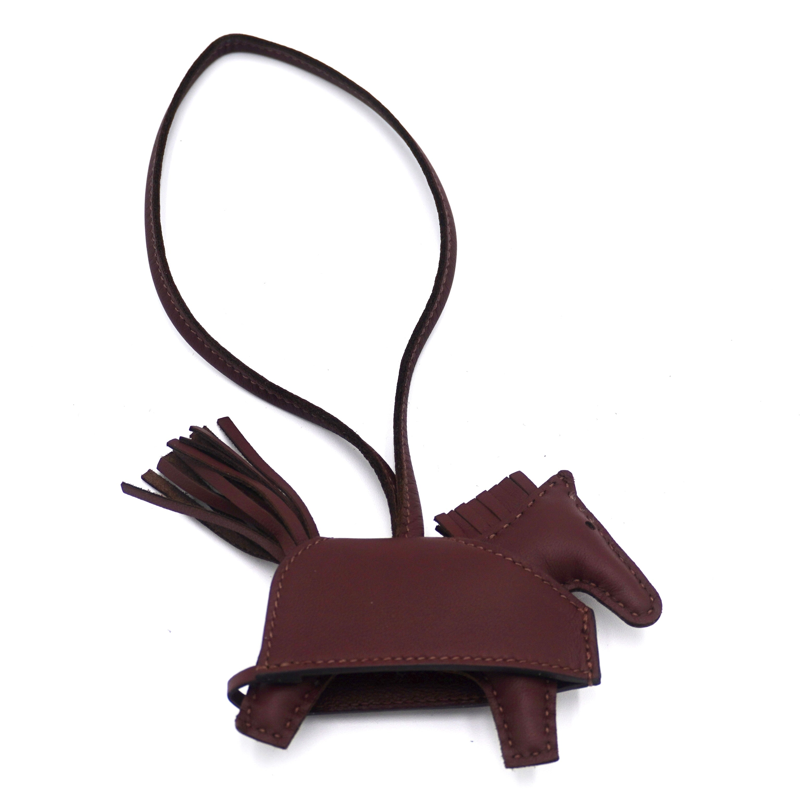 Hermès Rodeo Rock PM Charm Terre Milo Lambskin with Palladium Studs