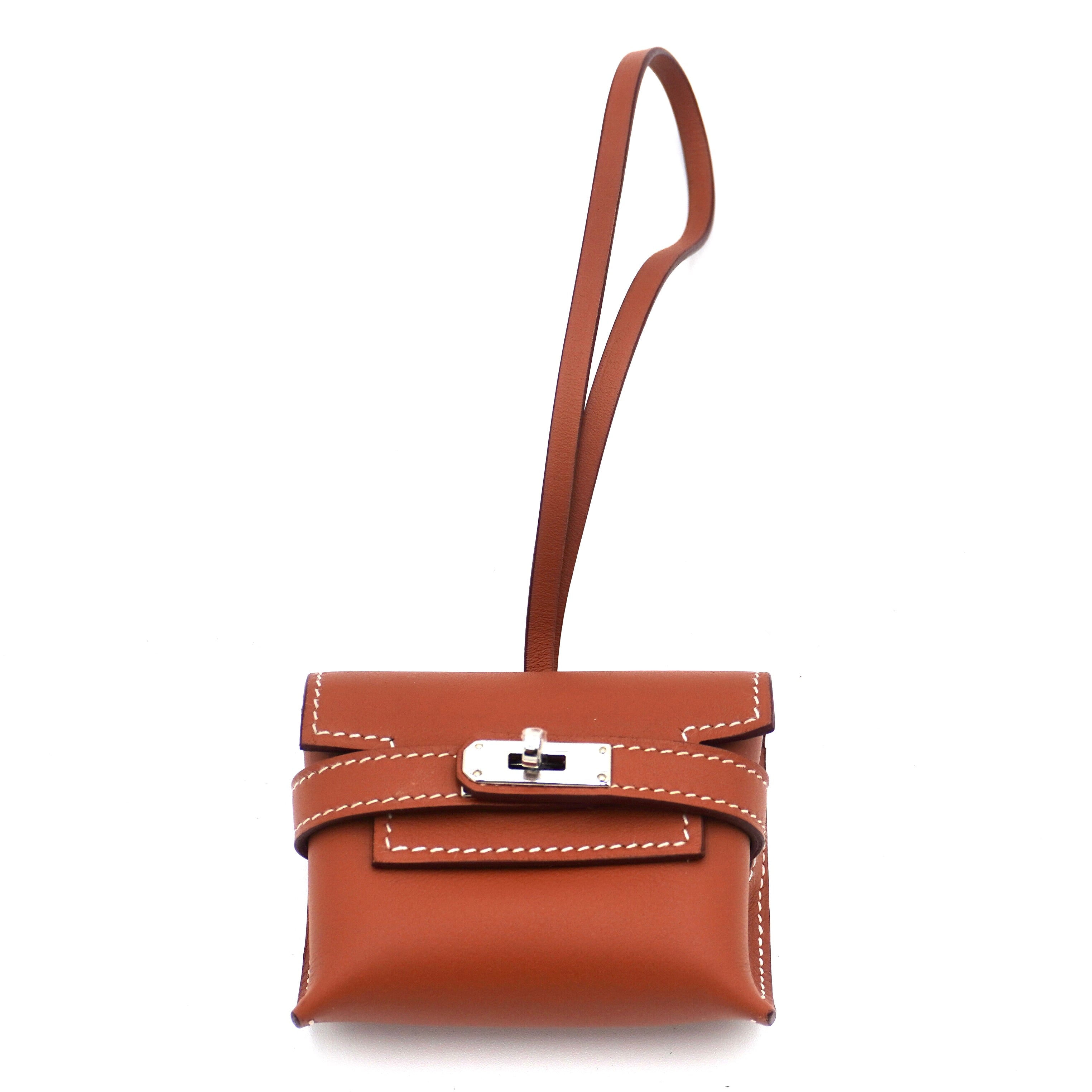 Hermès Kelly Festival Charm Gold Swift with Palladium Hardware