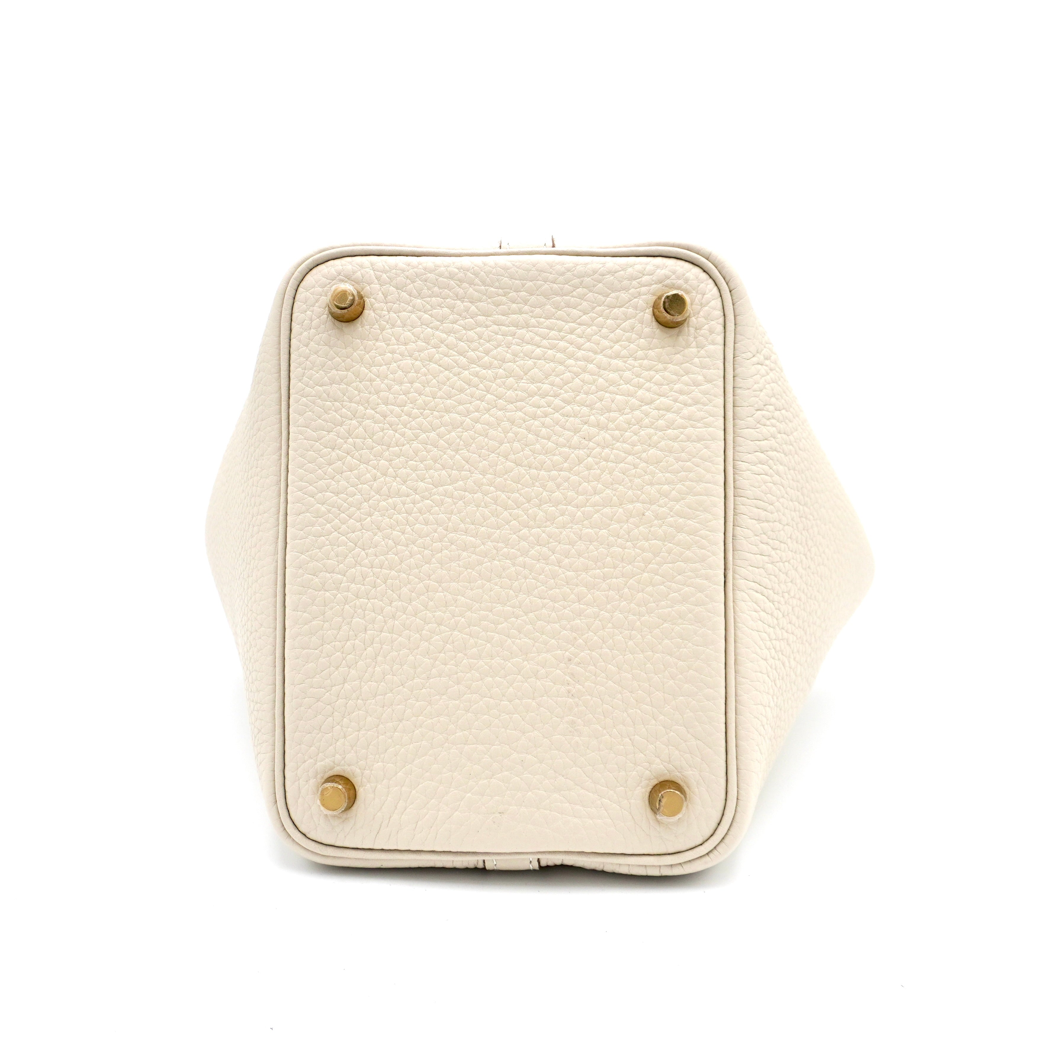 Hermès Picotin 18 Craie Taurillon Clemence Gold
