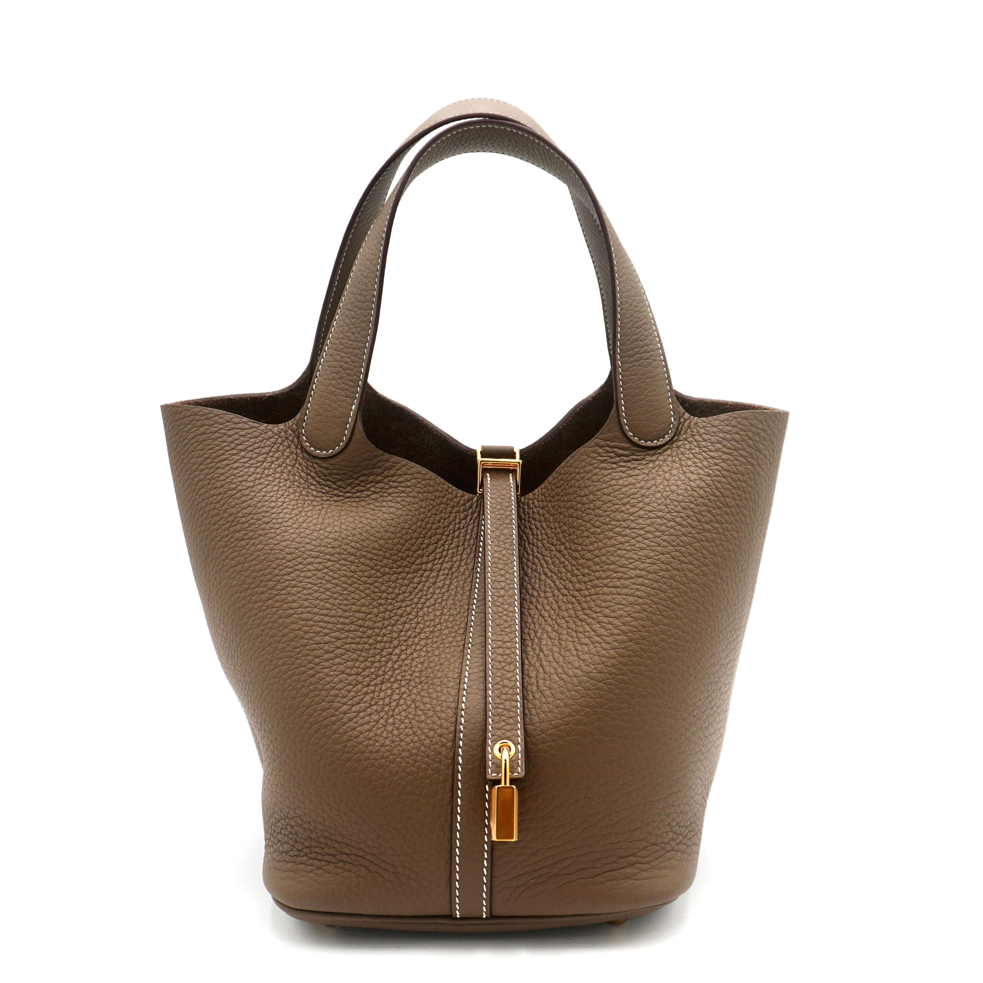 Hermès Picotin 22 Taurillon Clemence Gold