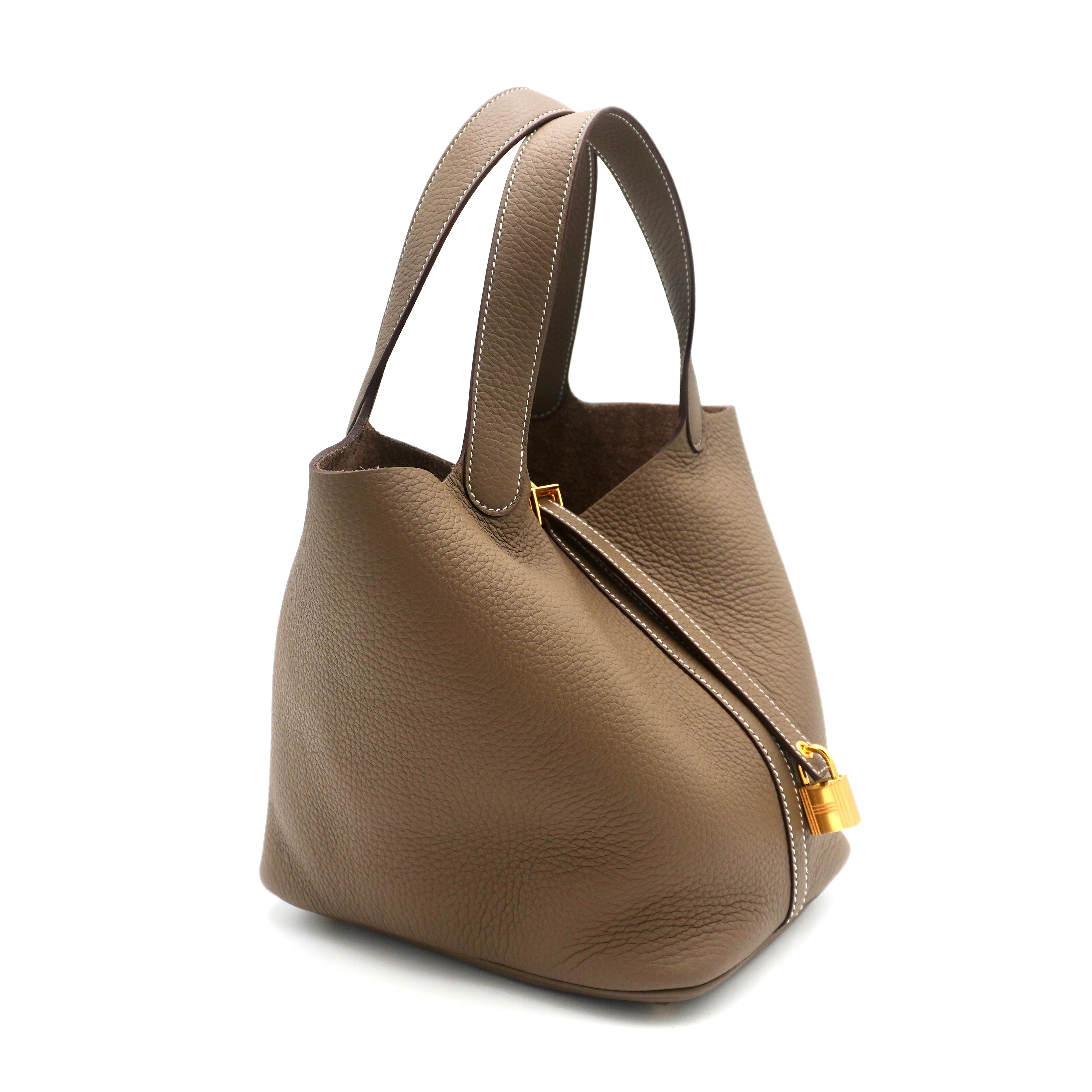 Hermès Picotin 22 Taurillon Clemence Gold