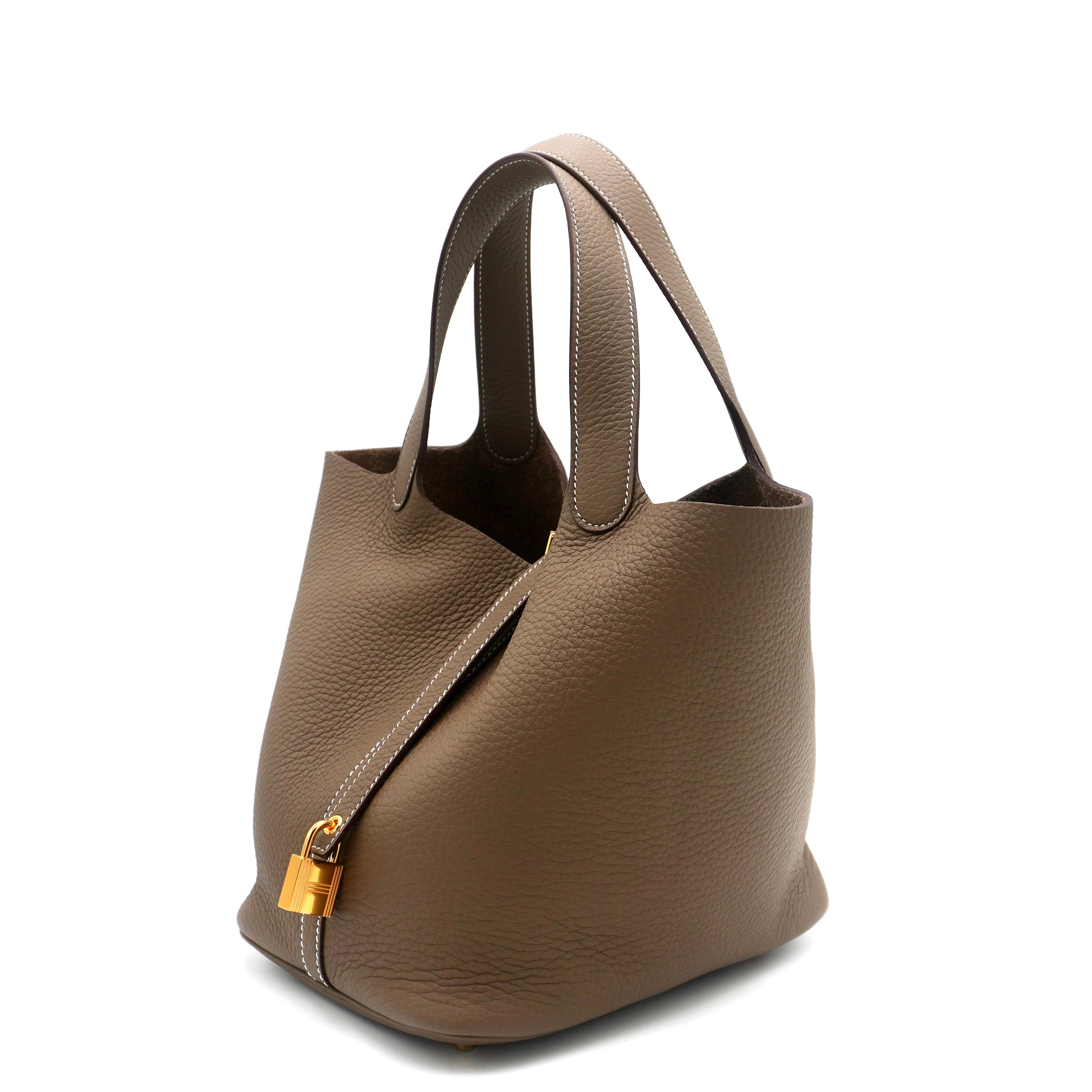 Hermès Picotin 22 Taurillon Clemence Gold