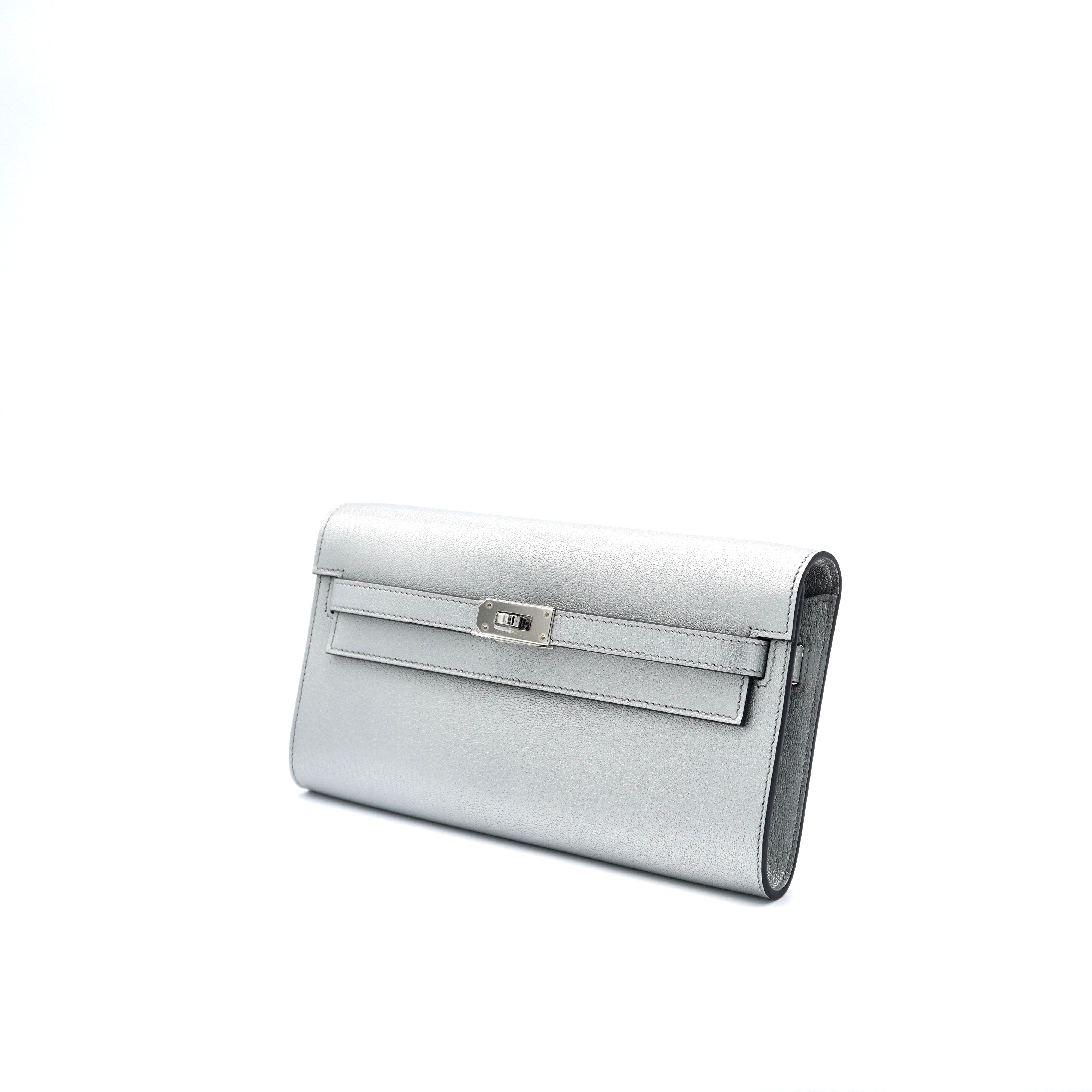 Hermès Kelly To Go Argente Chevre with Palladium Hardware