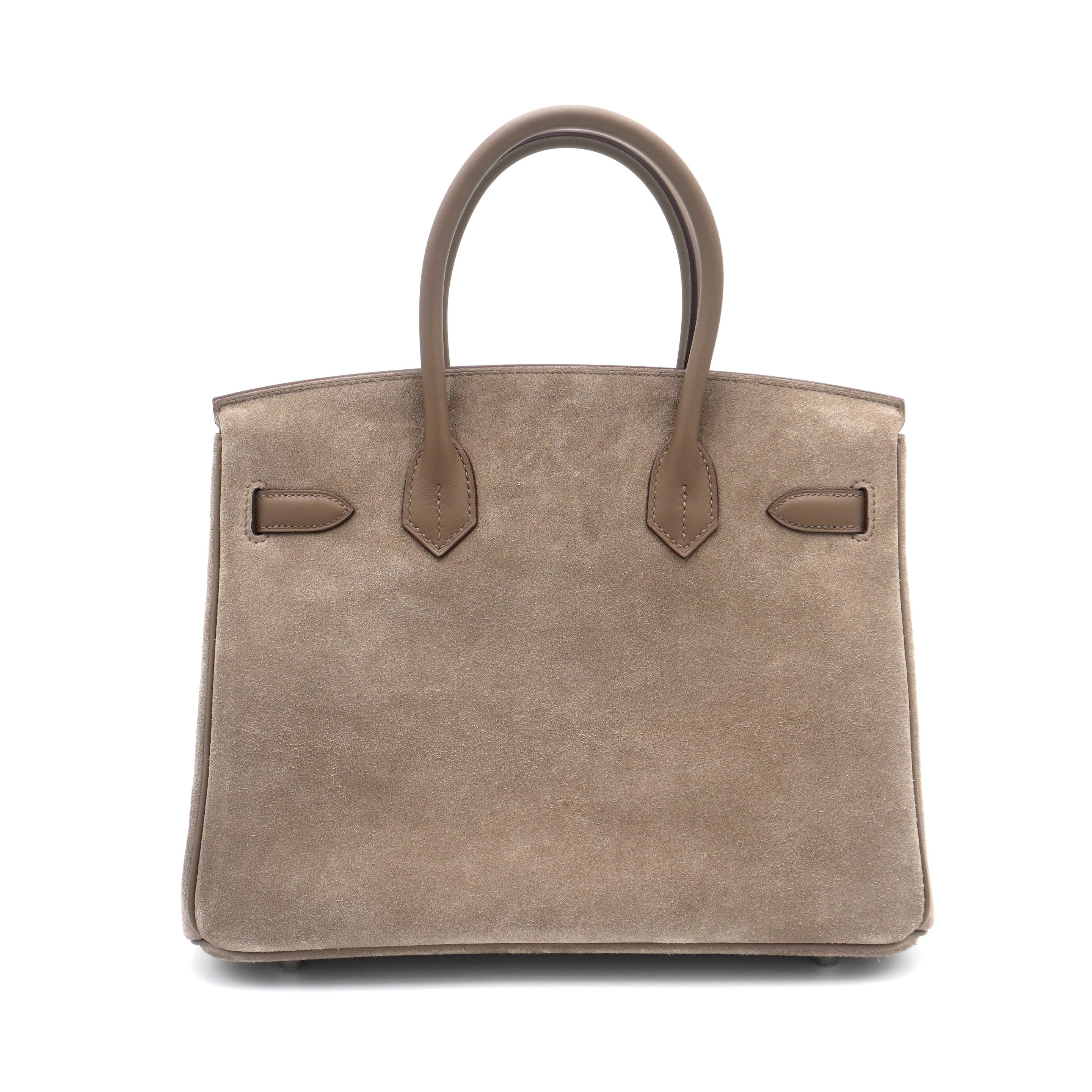 Hermès Birkin 30 Suede Grizzly Etoupe
