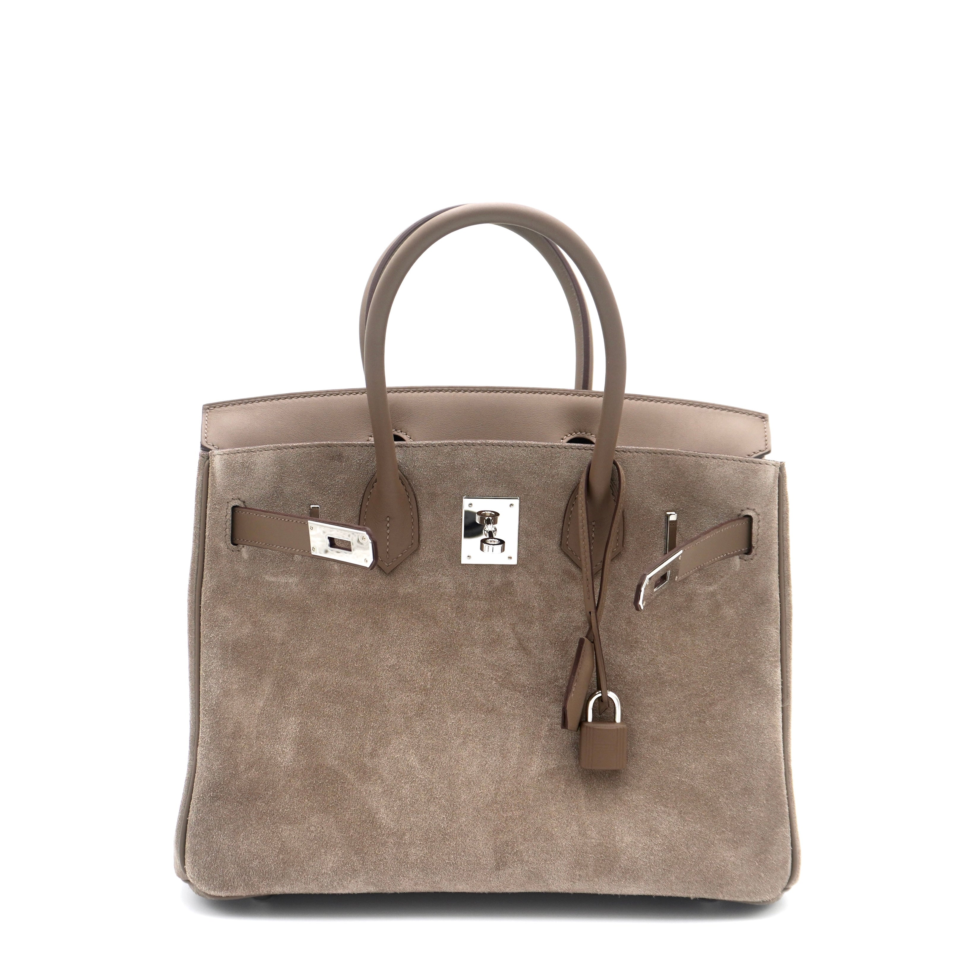 Hermès Birkin 30 Suede Grizzly Etoupe