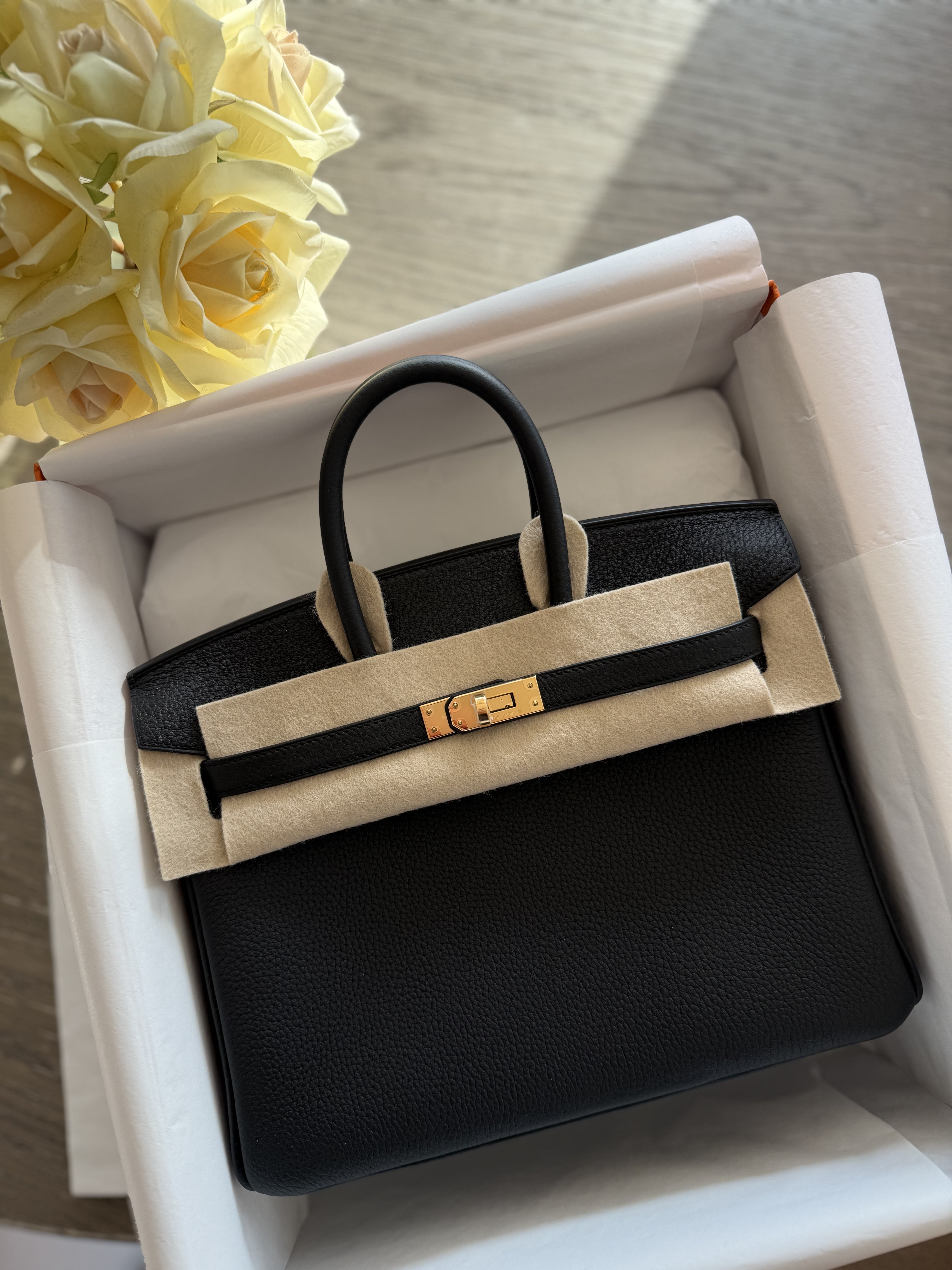 Hermès Birkin 25cm Black Togo with Gold Hadware