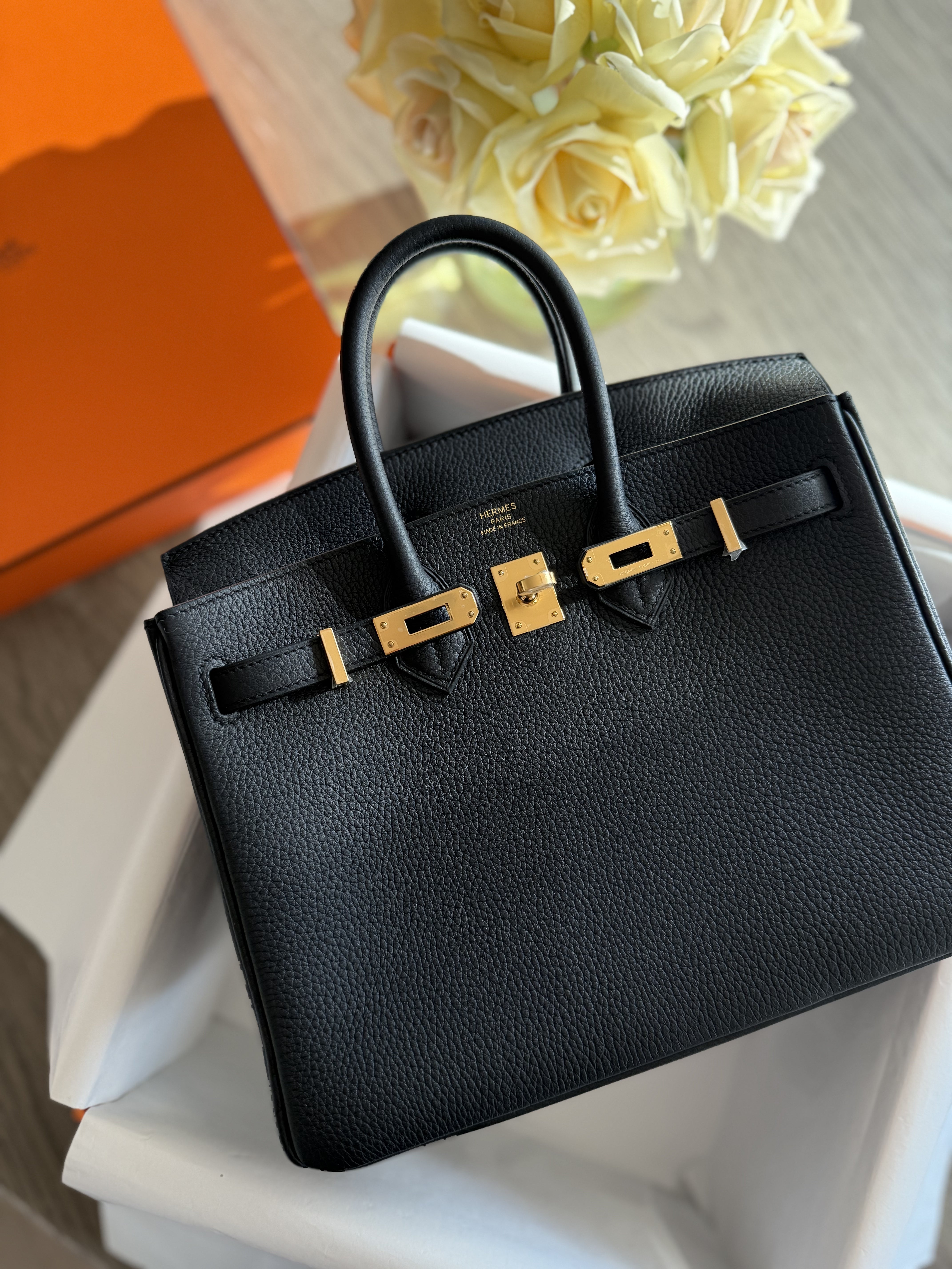 Hermès Birkin 25cm Black Togo with Gold Hadware