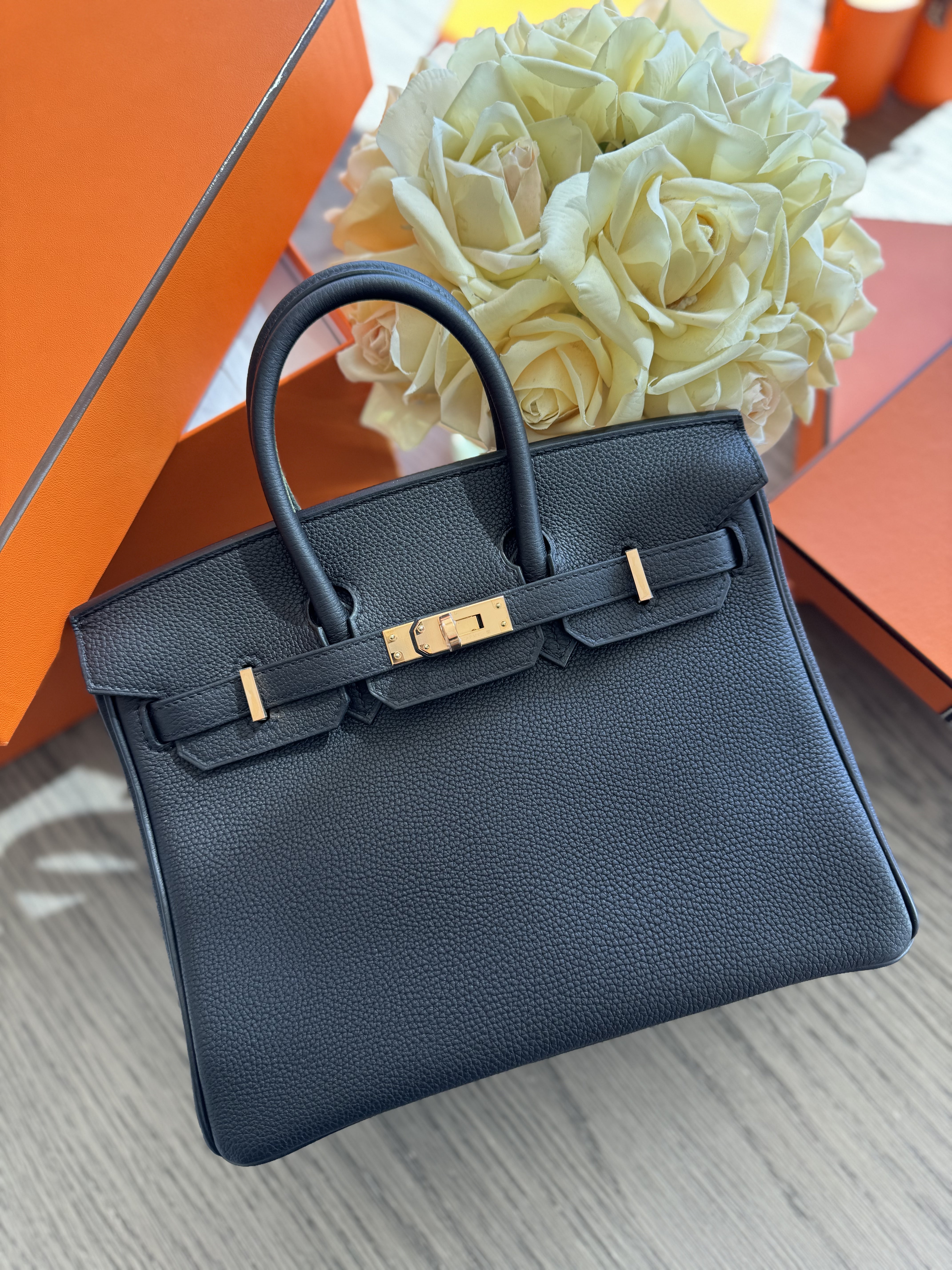 Hermès Birkin 25cm Black Togo with Gold Hadware