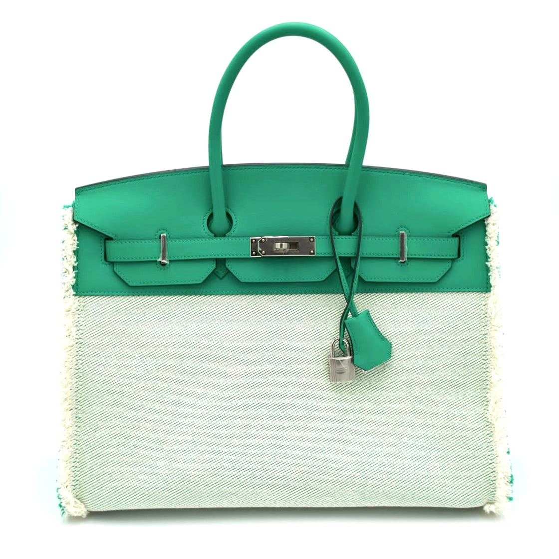 Hermès Birkin 35 Fray Fray Menthe Swift & Toile