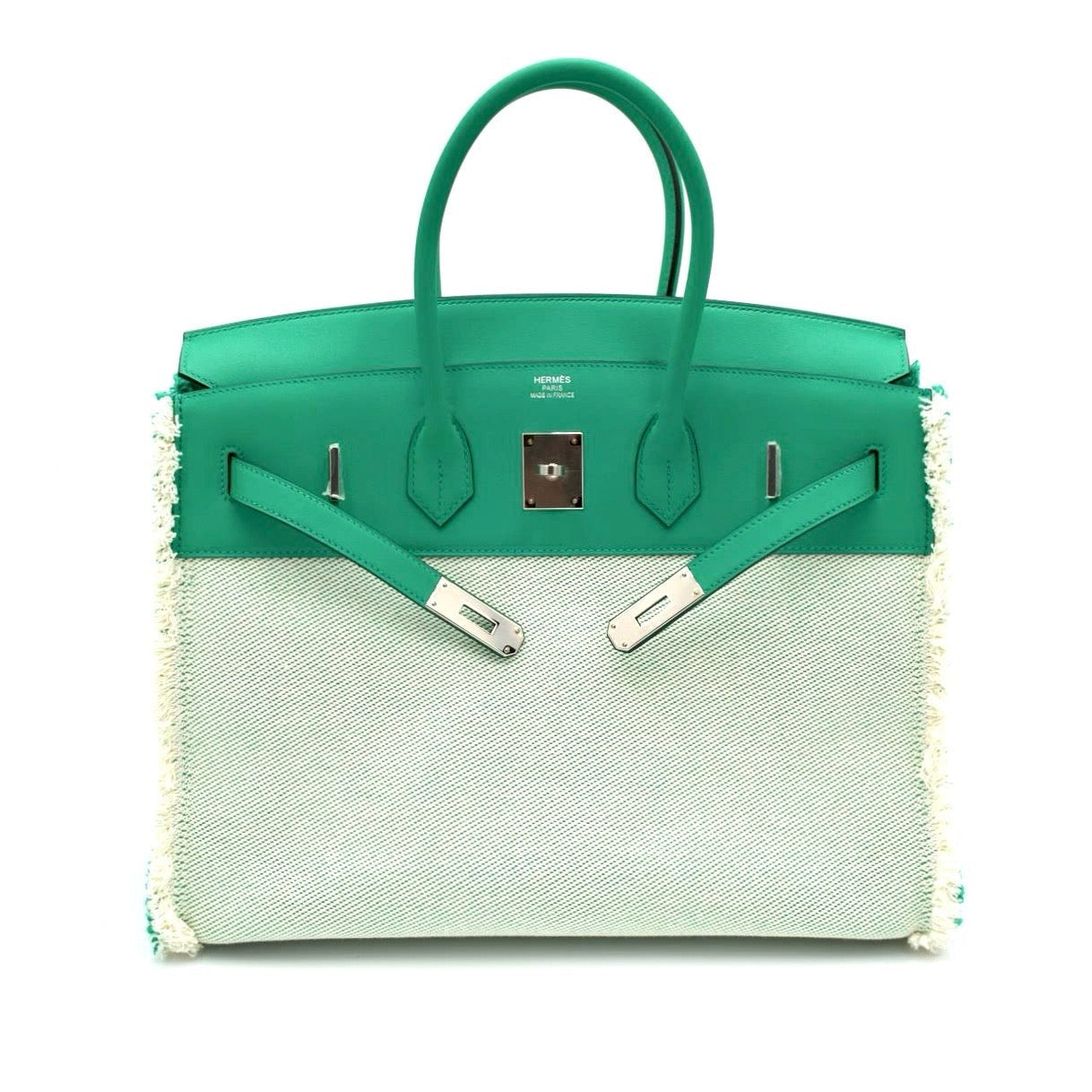 Hermès Birkin 35 Fray Fray Menthe Swift & Toile