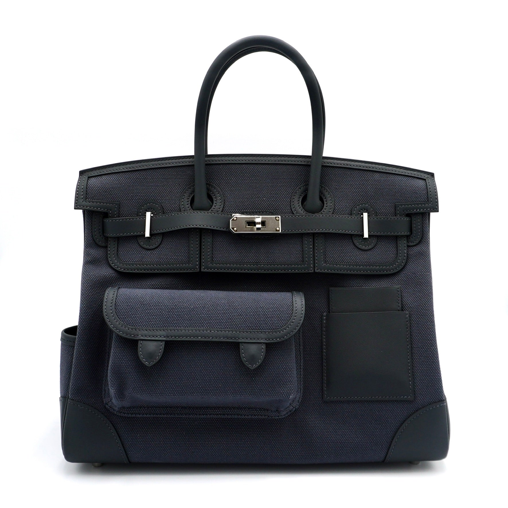 Hermès Birkin 35 Cargo Gris Misty Swift & Toile Goéland