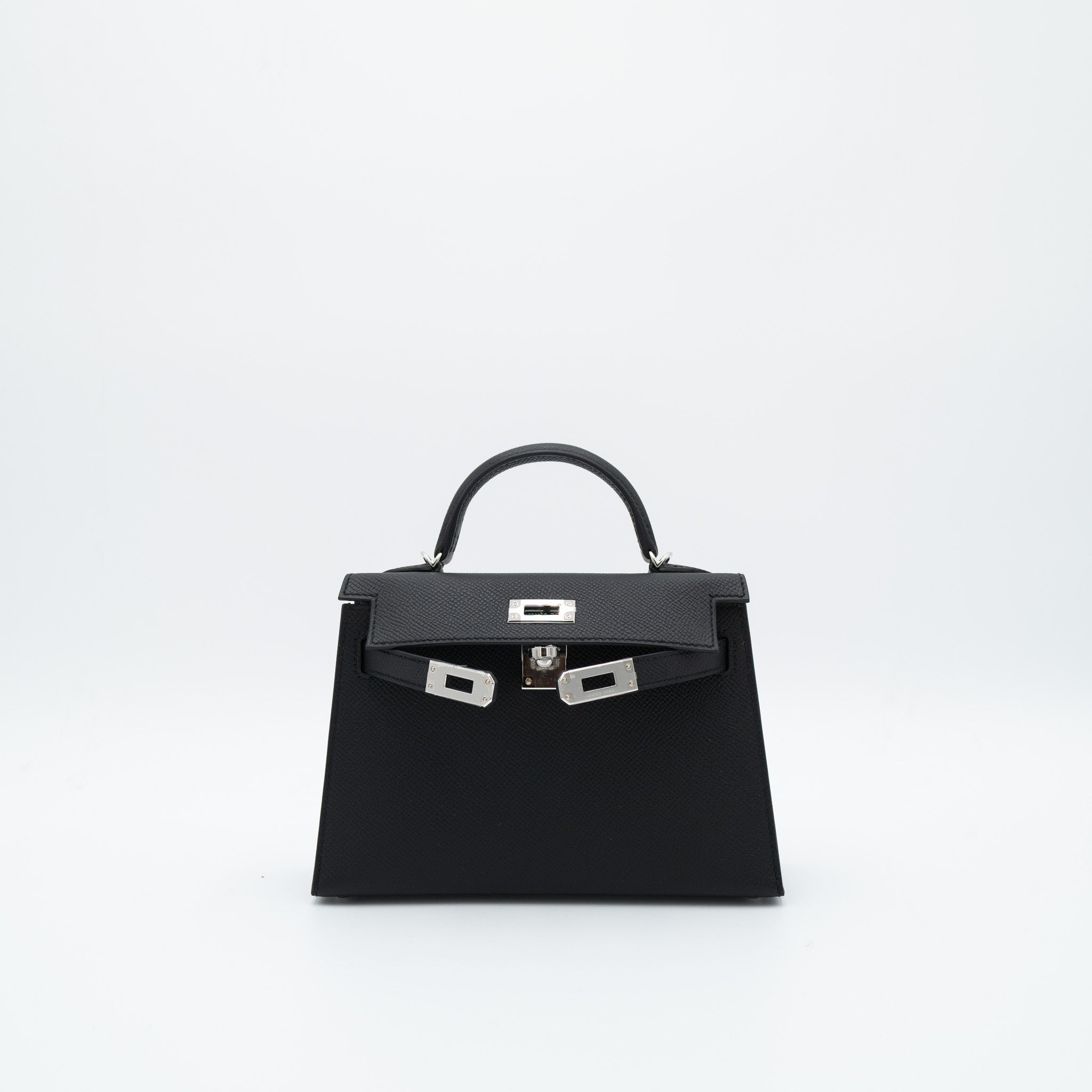 Hermès Kelly 20 Sellier in Noir Epsom with Palladium Hardware
