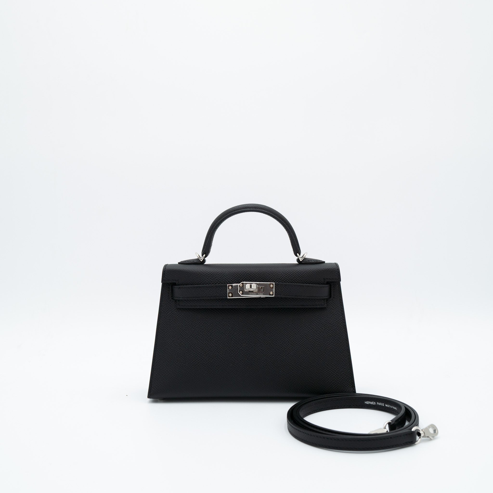 Hermès Kelly 20 Sellier in Noir Epsom with Palladium Hardware