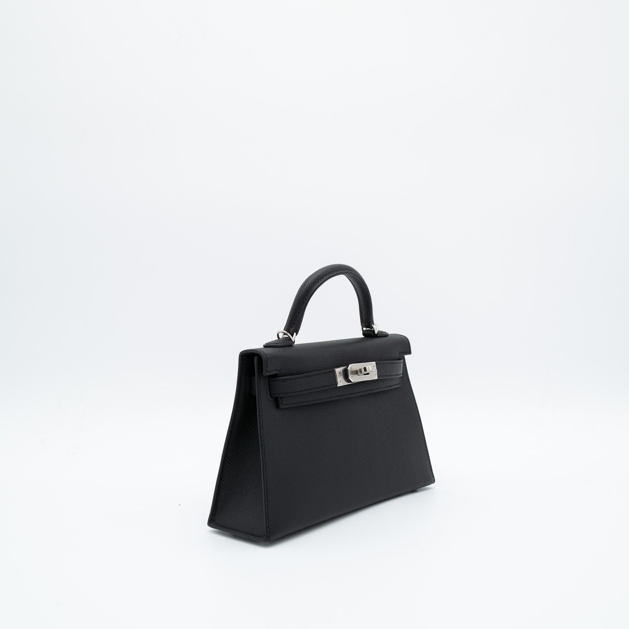 Hermès Kelly 20 Sellier in Noir Epsom with Palladium Hardware