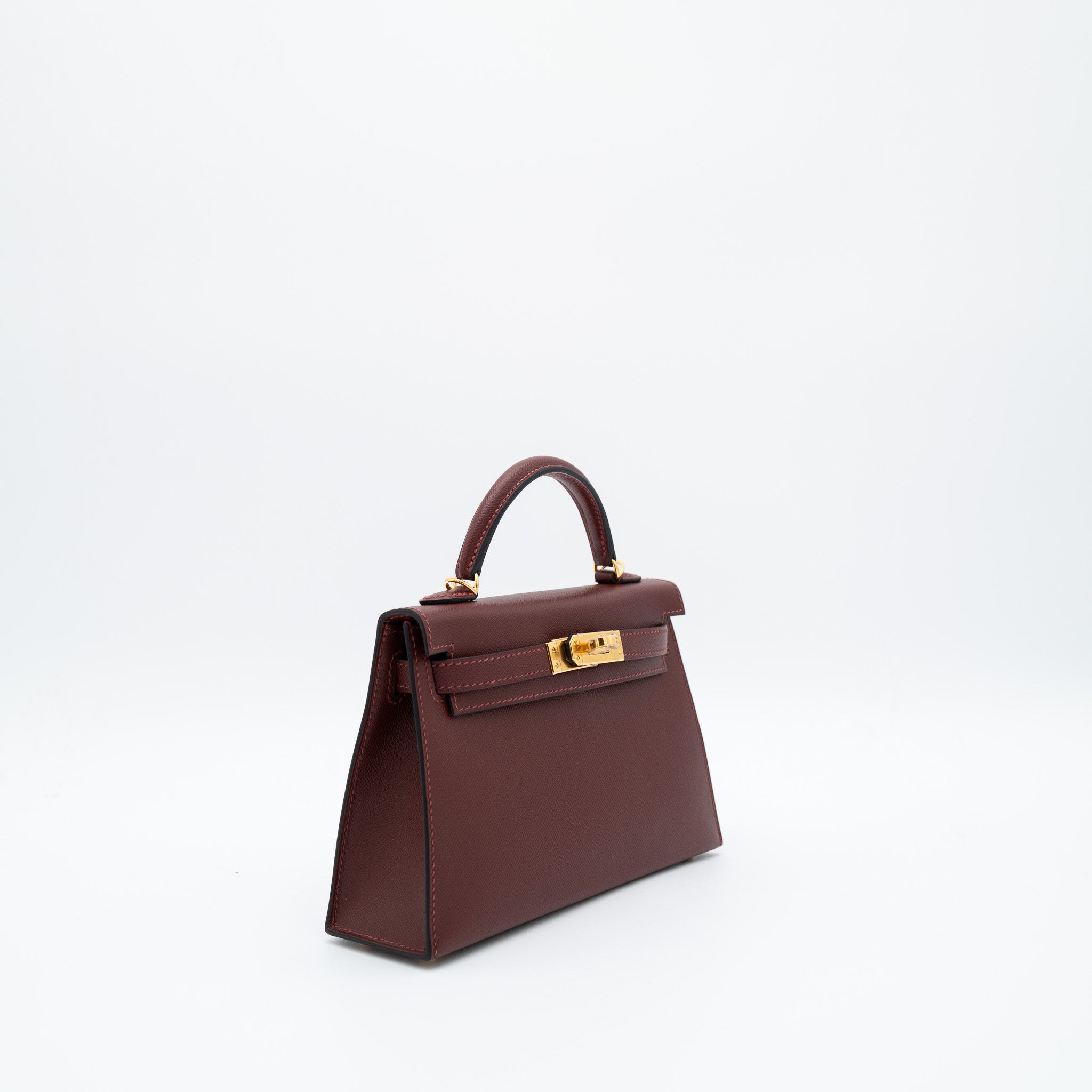 Authentic Hermès Kelly 20 Sellier Rouge H Epsom Gold Hardware