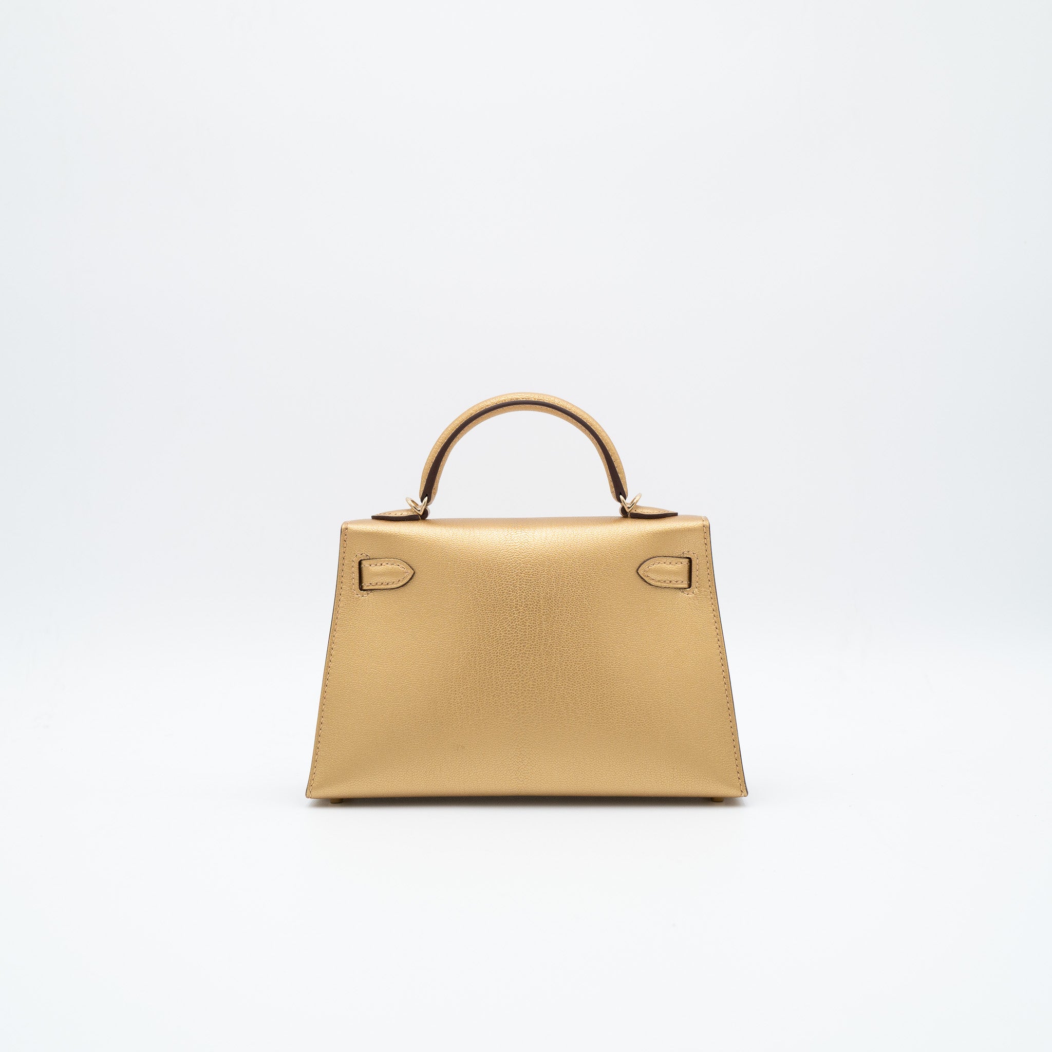 Hermès Kelly 20 Sellier in Dore Metallic Chevre Chamkilight with Gold Hardware