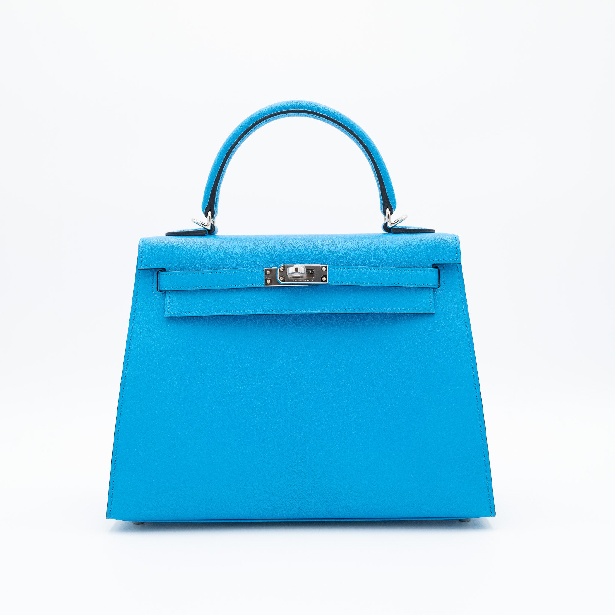 Hermès Kelly 25 Blue Frida Chevre Palladium Hardware