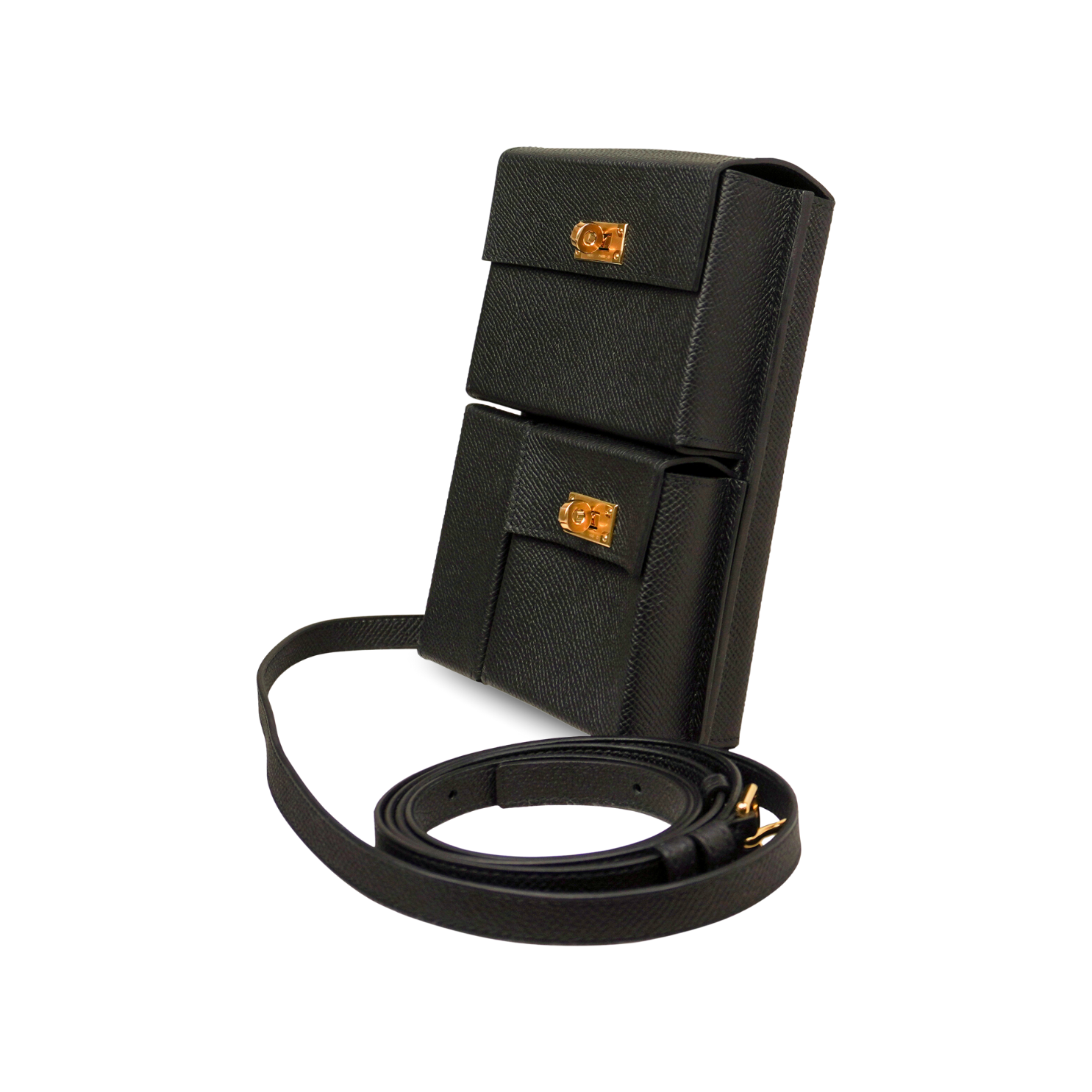 Hermès Kelly Multipocket Black Epsom Gold