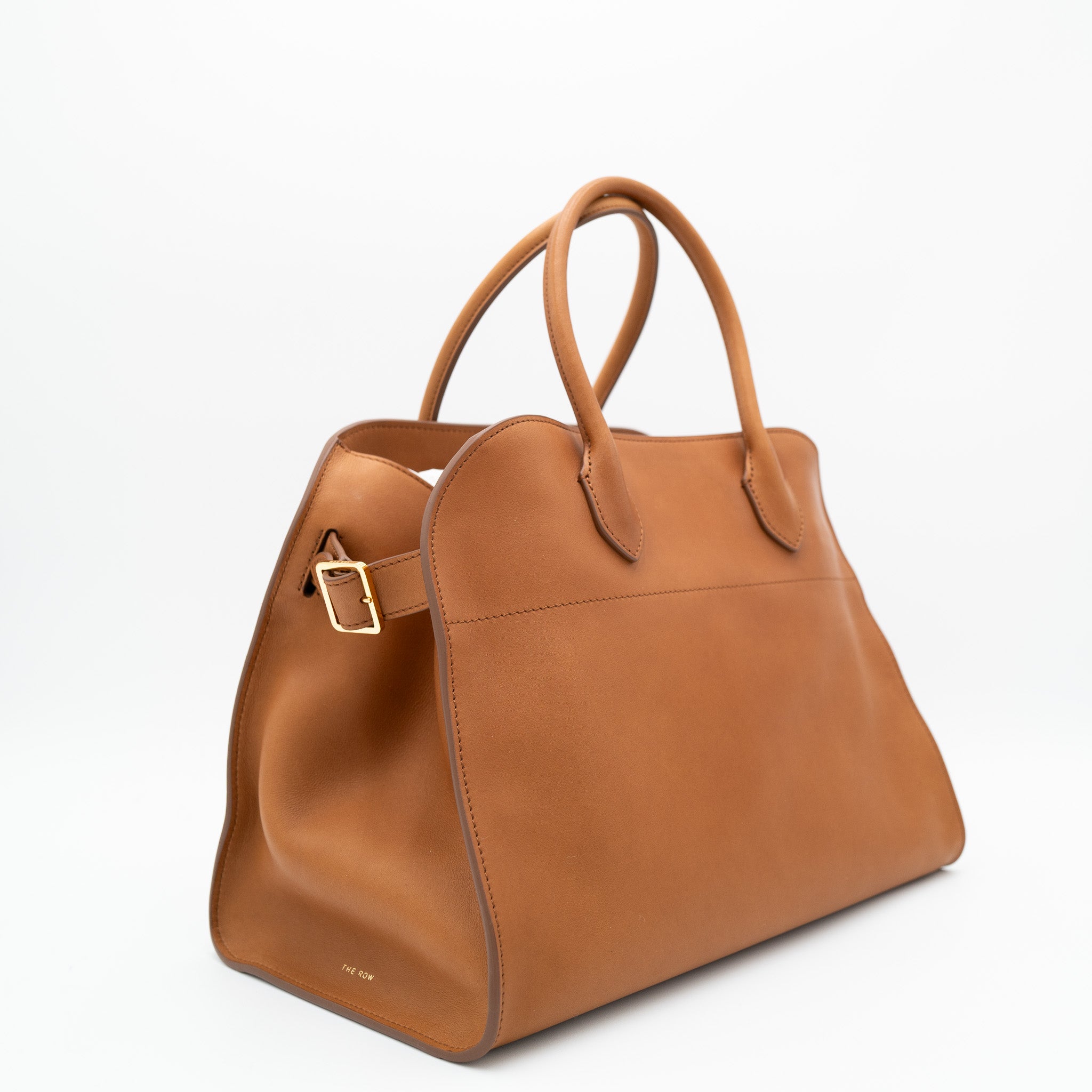 The Row Margaux 12 Bag Saddle Cuir Grainé