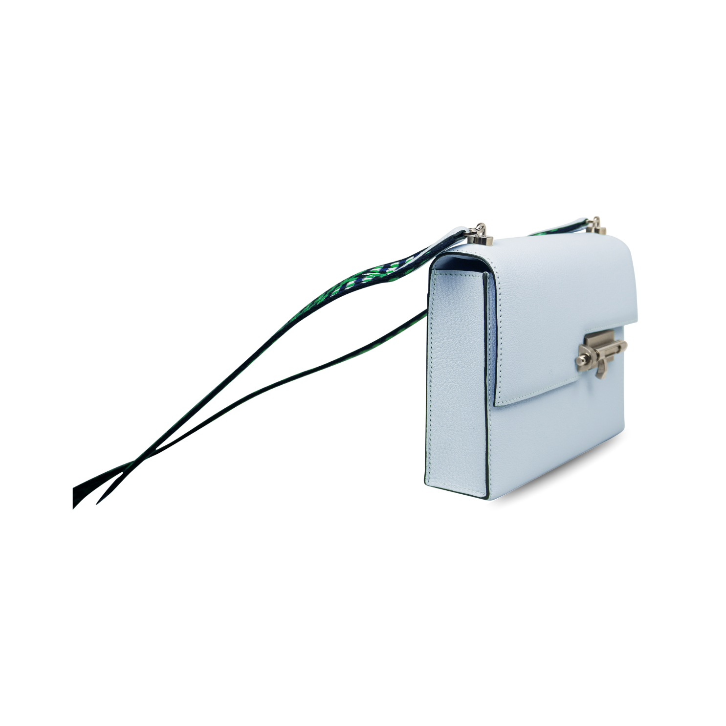 Hermès Mini Verrou Blue Brume Chevre Palladium