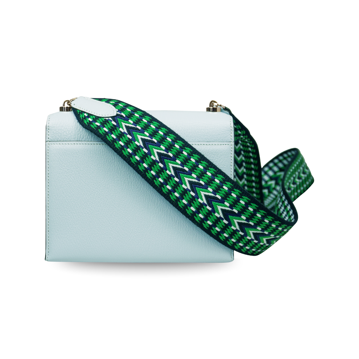 Hermès Mini Verrou Blue Brume Chevre Palladium