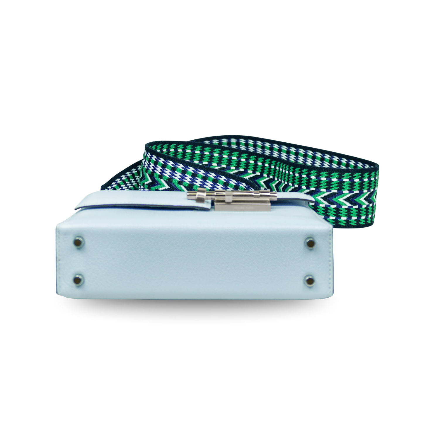 Hermès Mini Verrou Blue Brume Chevre Palladium