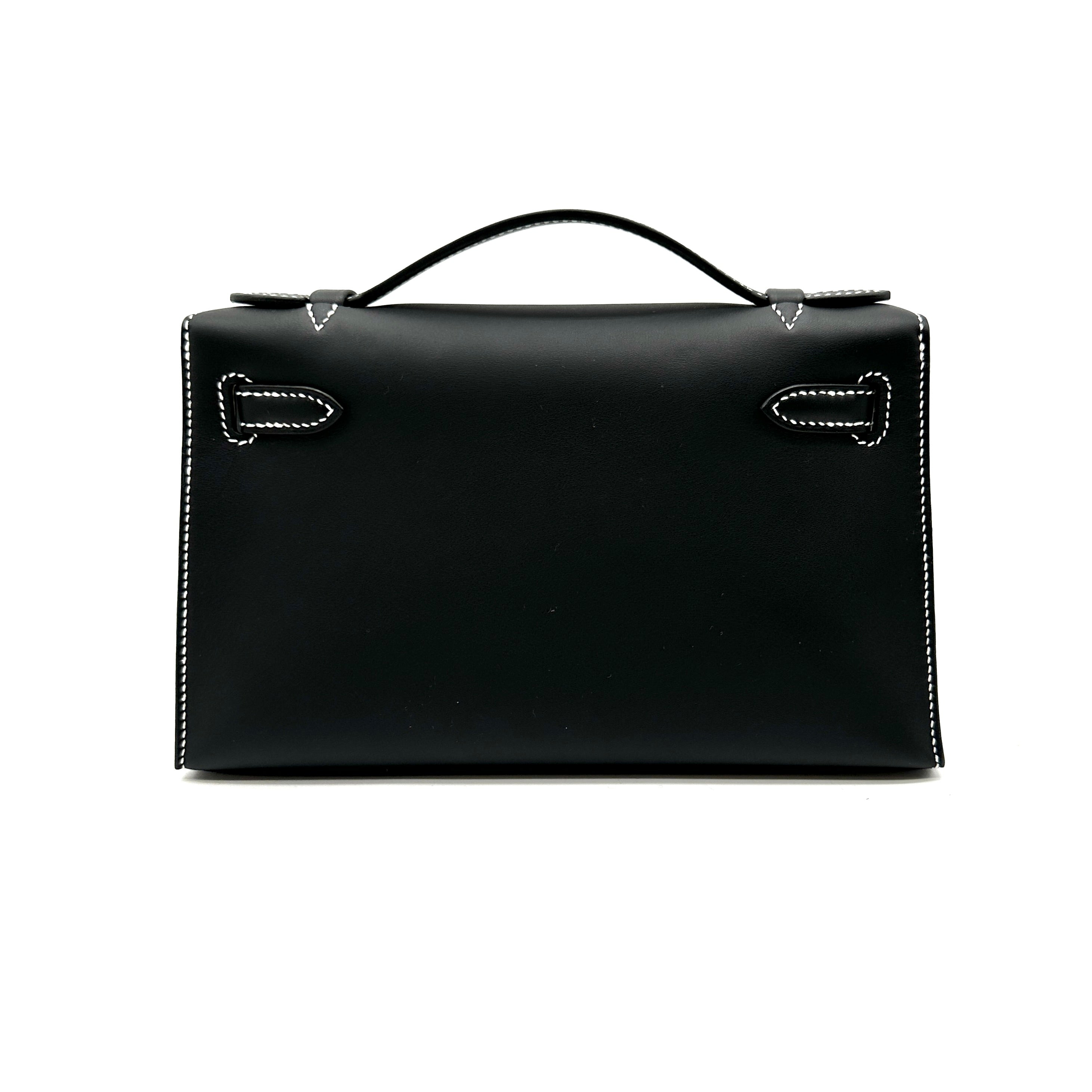 Hermès Kelly Pochette HSS Black / Black with Palladium Hardware