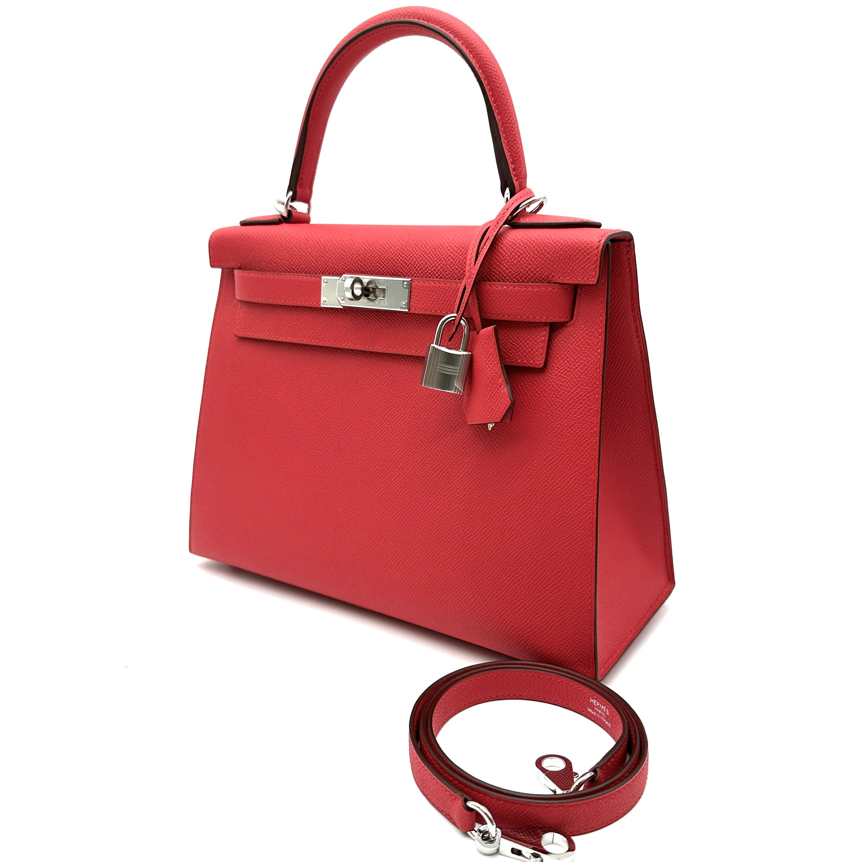 Hermès Kelly 28 Rouge Radiuex Epsom with Palladium Hardware