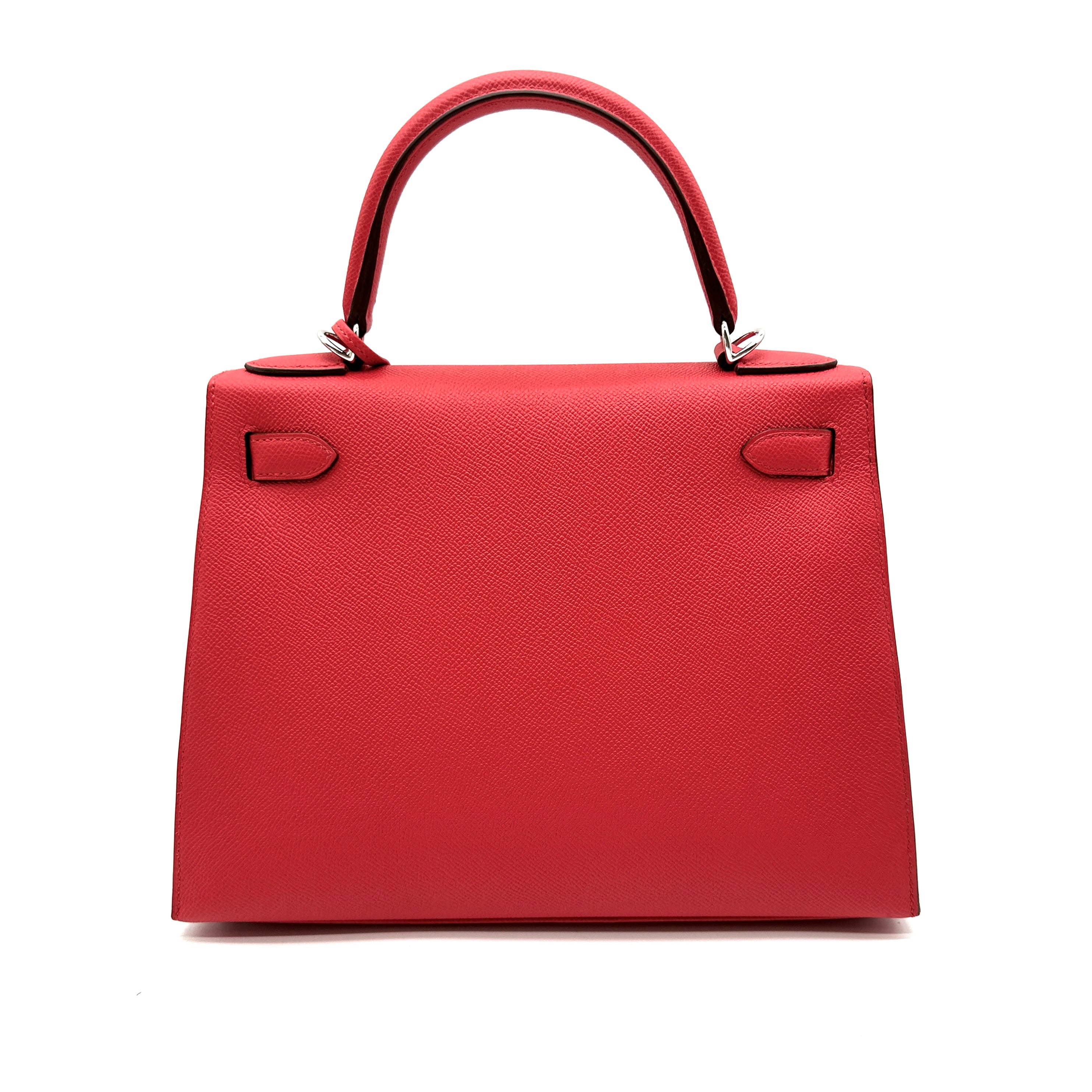 Hermès Kelly 28 Rouge Radiuex Epsom with Palladium Hardware