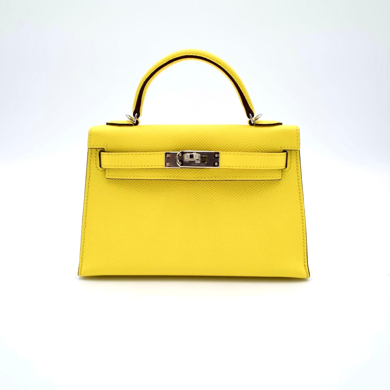 Hermès Mini Kelly II 20 Jaune Citron Epsom with Palladium Hardware